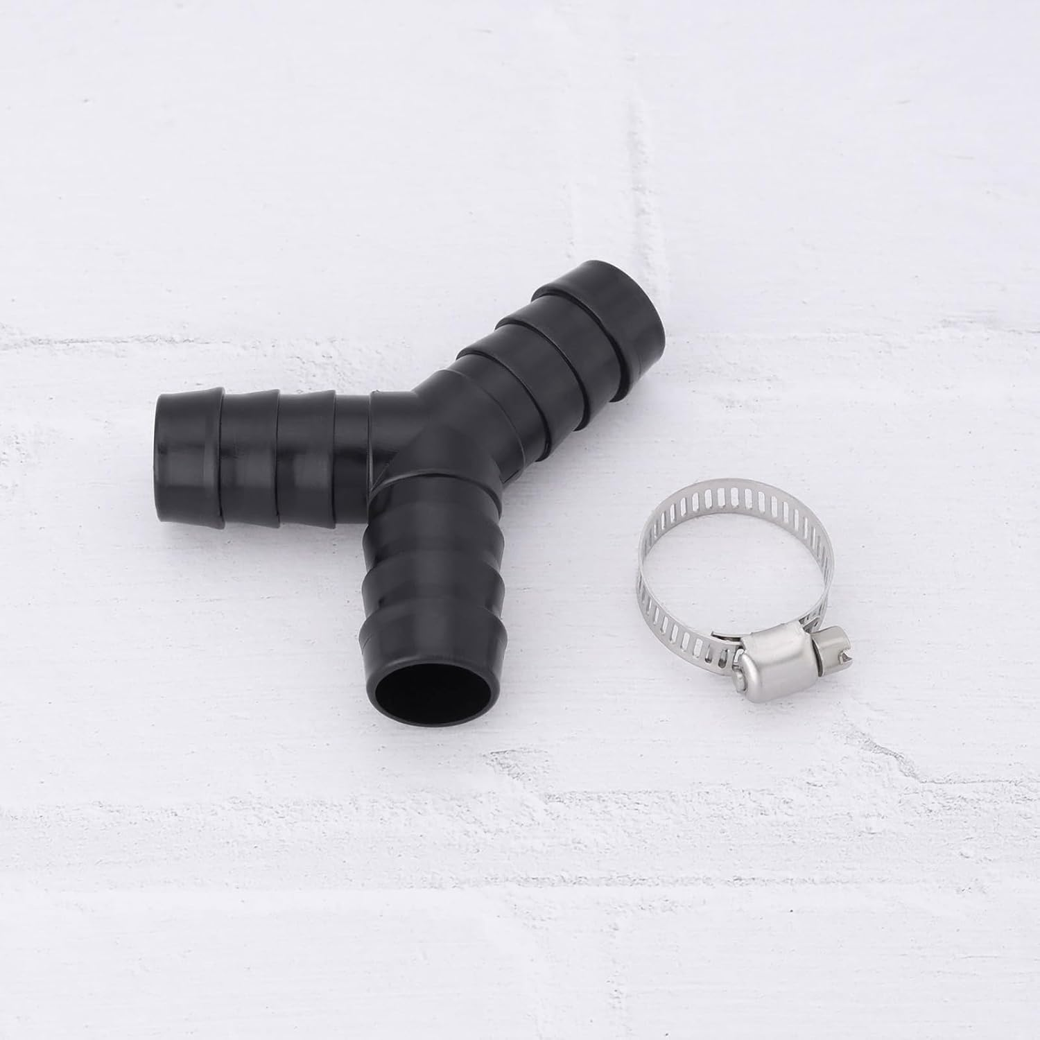 Lyvixora 2 PCS Drain Hose Y Connector 16Mm and 20X20Mm - Y Piece Splitter for Dishwasher and Washing Machine, Plastic Tee Adapter with Hose Clamps, (Black) image number 2