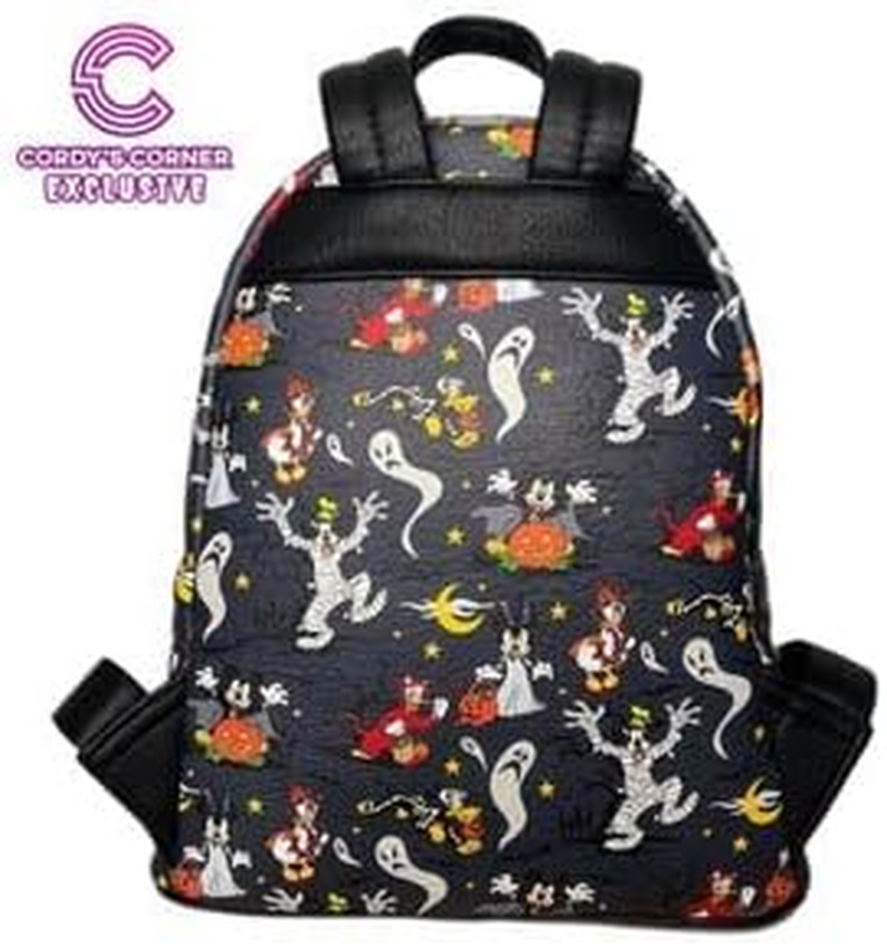 Loungefly Mickey and Friends Not so Scary Halloween AOP Mini Backpack Exclusive Disney , Gray, Mini, Mini Backpack image number 2