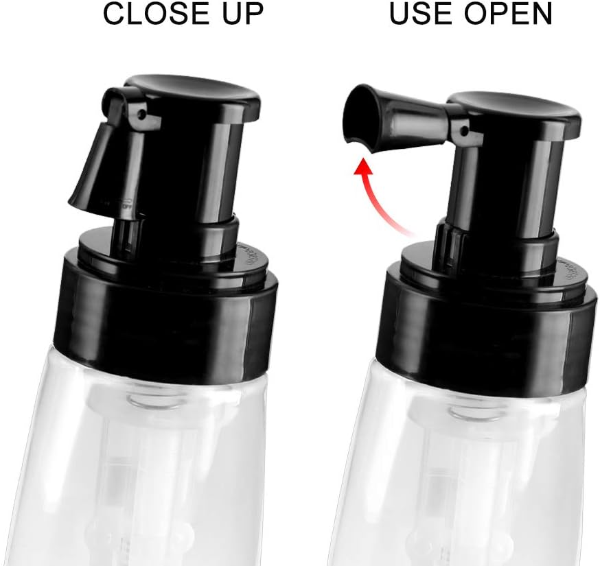 2 Pieces Barber Powder Spray Bottle, Empty Powder Travel Cosmetics Blower, Refillable Hair Fiber Applicator for Hair Salon, Home, Beauty (140Ml+140Ml) image number 5