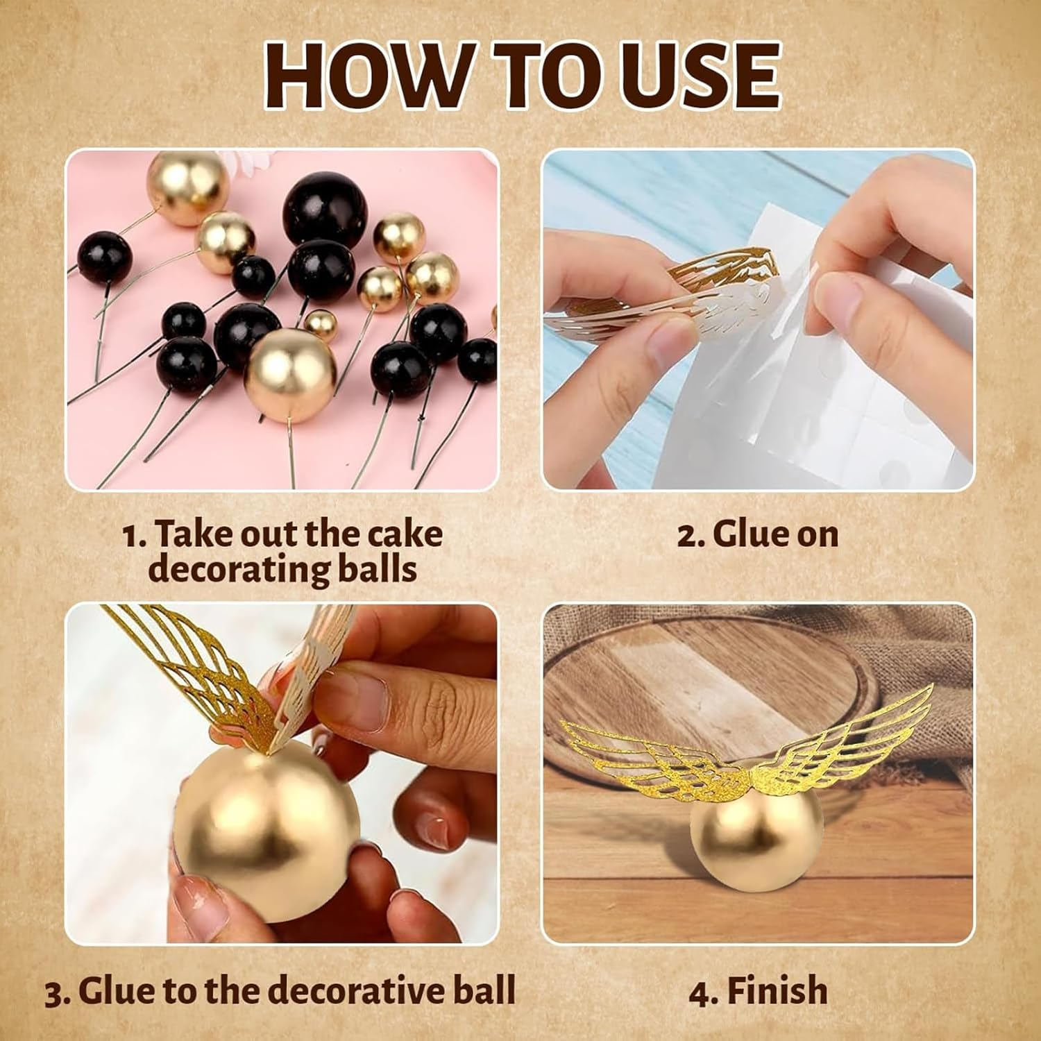 38 Pieces Hary Cake Decoration Set, Wizard Cake Decorations, Happy Birthday Topper for Children'S Birthday Party, Magical Cake Decorations image number 6