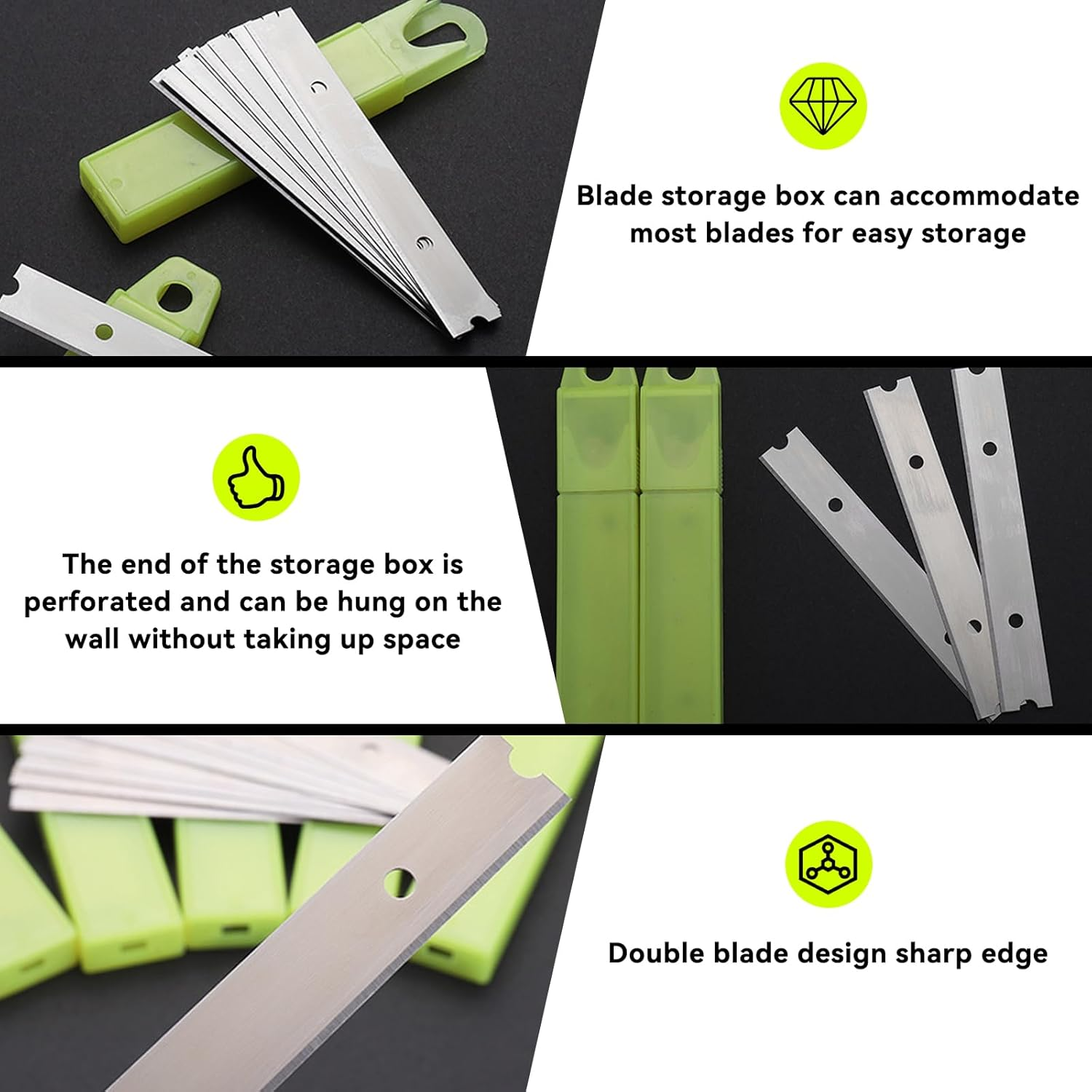 Pack of 30 Replacement Blades for Scrapers 100 Mm, Ceramic Hob Scraper, Ceramic Hob Scraper Blades, Scraper Blades, Blade for Windows for Paint Scraper Glass Scraper image number 2