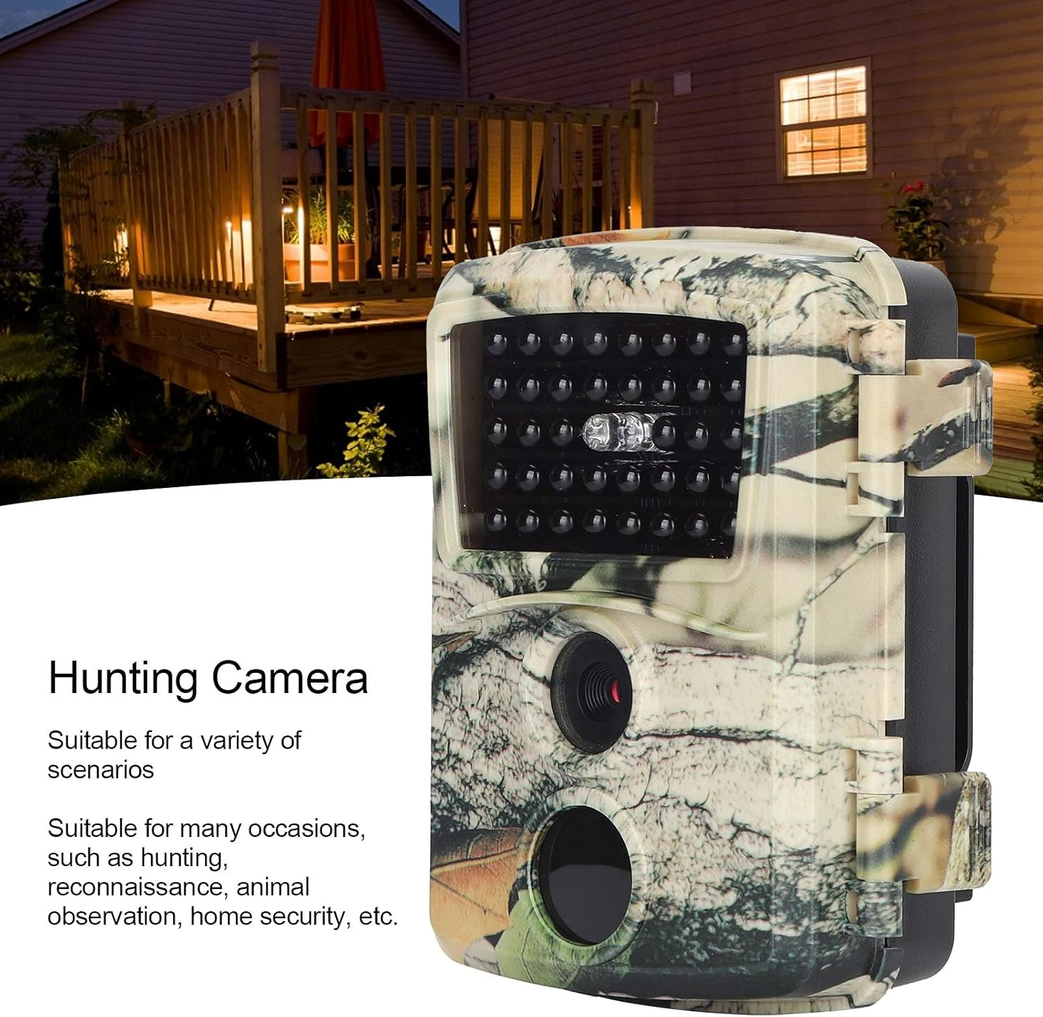 Mini Trail Camera, 12MP 1080P Waterproof Game Cam with PIR Sensor and Wide Lens Angle for Wildlife Monitoring Hunting(Pr600C) image number 1