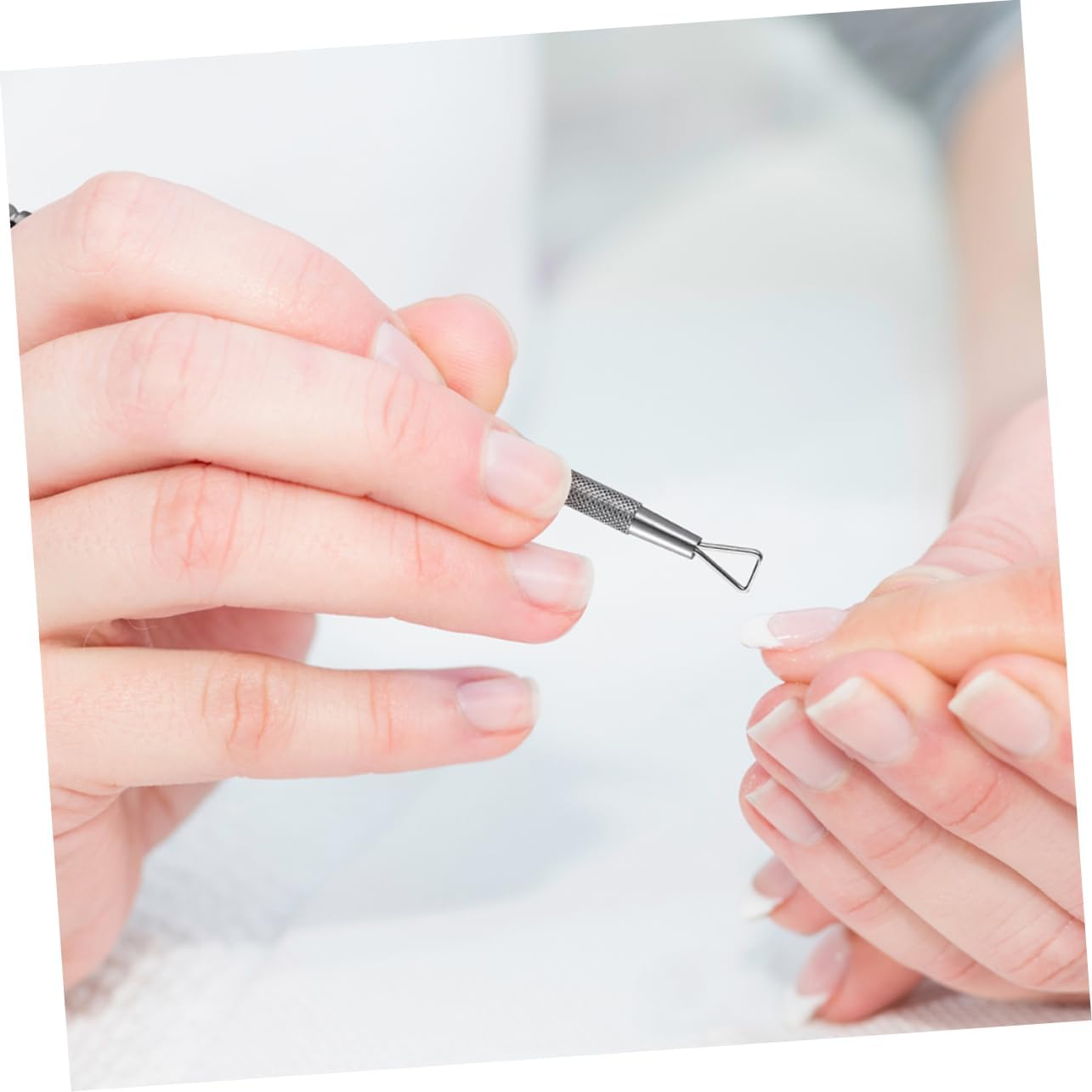 VICASKY 6Pcs Nail Polish Removal Tool Cuticle Pusher Stainless Steel Nail Tools image number 4