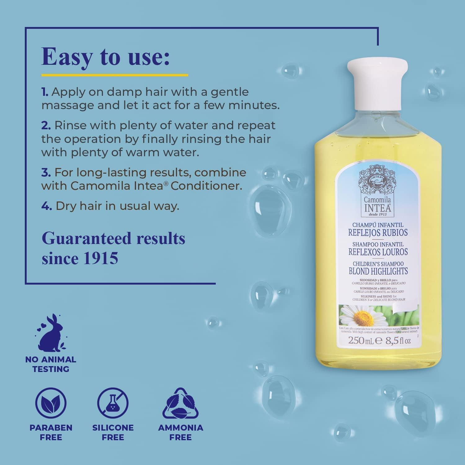 Intea Camomila Children'S Shampoo Blonde Highlights 250 Ml image number 2