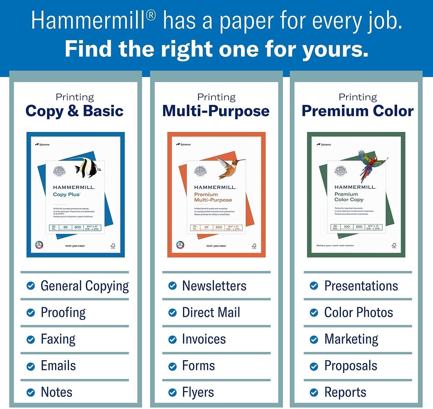 Hammermill Paper, Color Copy Digital, 32 Lb, 8.5 X 11, Letter, 100 Bright, 500 Sheets / 1 Ream (102630), Made in the USA image number 6