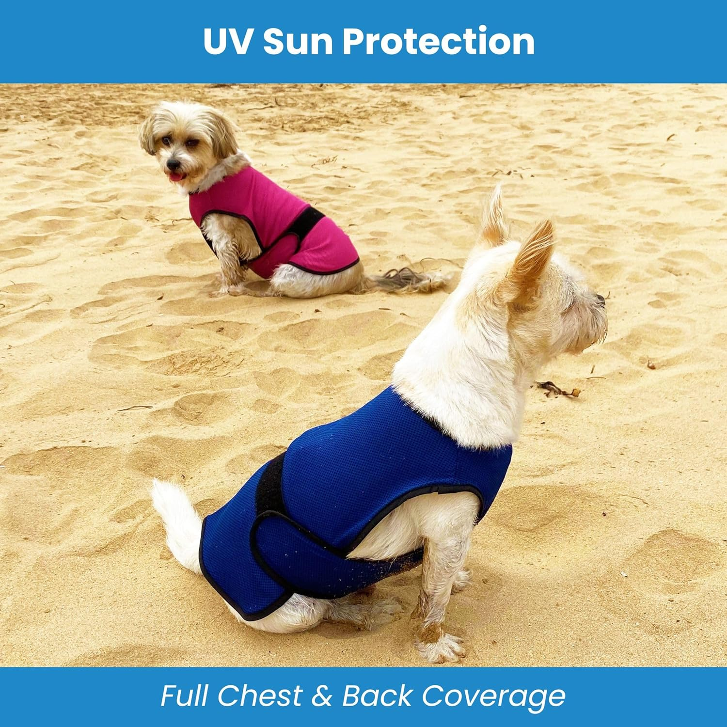 Dog Cooling Vest &ndash; Lightweight Evaporative Shirt with UV Protection for Small, Medium, and Large Dogs &ndash; Breathable Soft Fabric for Hot Weather (XL, Dark Blue) image number 2