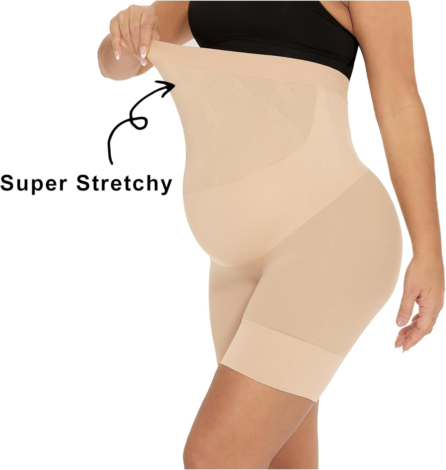 Narcissus Bump Proud Seamless Maternity Shapewear, Mid-Thigh Underwear - Maternity Dress for Baby Shower image number 1