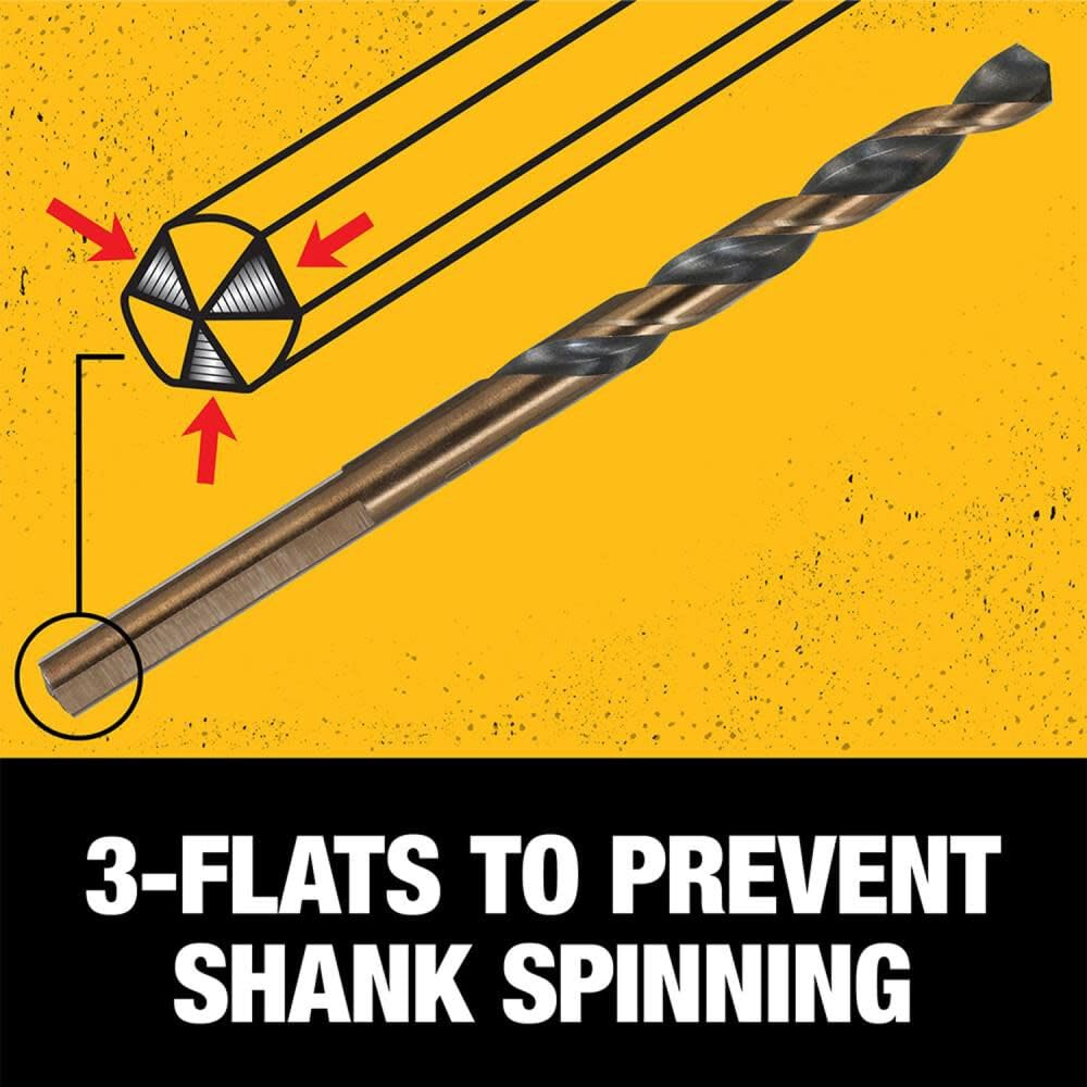 DEWALT DW1614 1/2" X 12" Black Oxide Drill Bit