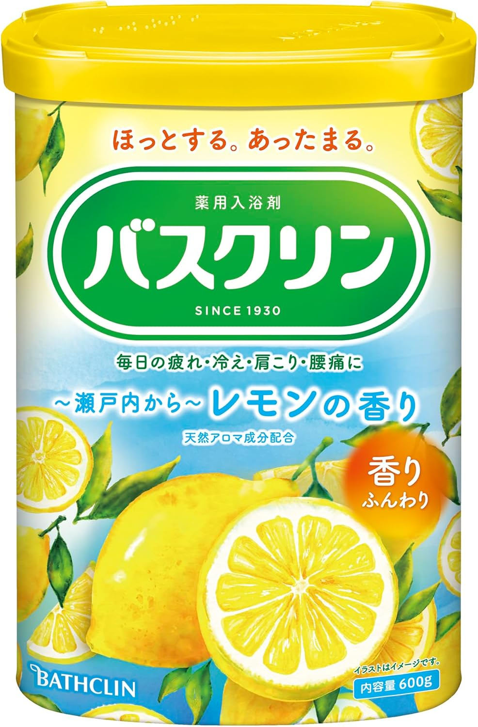 [Quasi-Drug] Bath Salt, Lemon Scent, 21.3 Oz (600 G) (Approx. 30 Servings), Fatigue Recovery