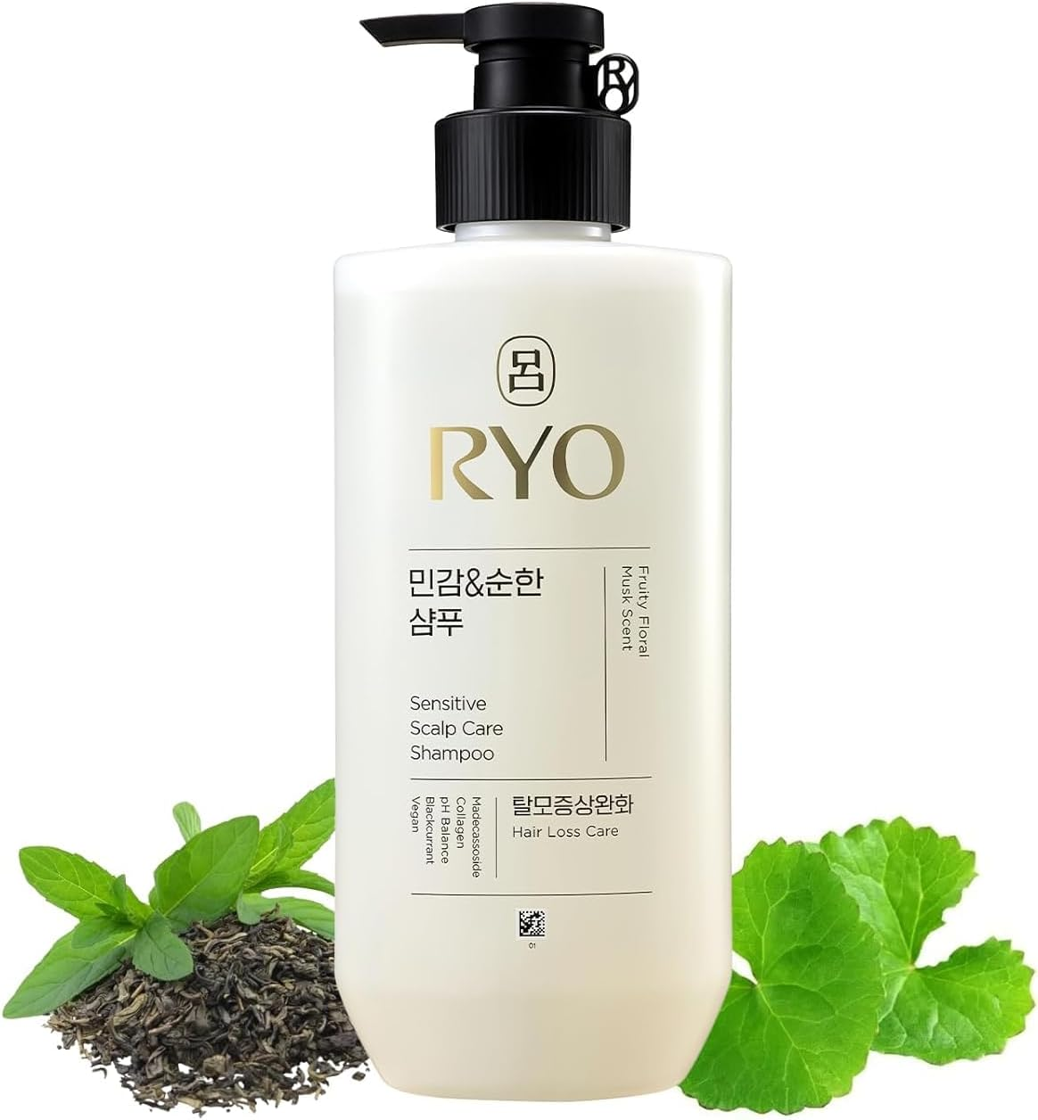 Sensitive Scalp Care Shampoo with Korean Ginseng & Caffeine - Soothing and Relief for All Hair Type, anti Loss Care, Dermatologist Tested. Korean Beauty Hair Loss Care for Ryo. image number 5