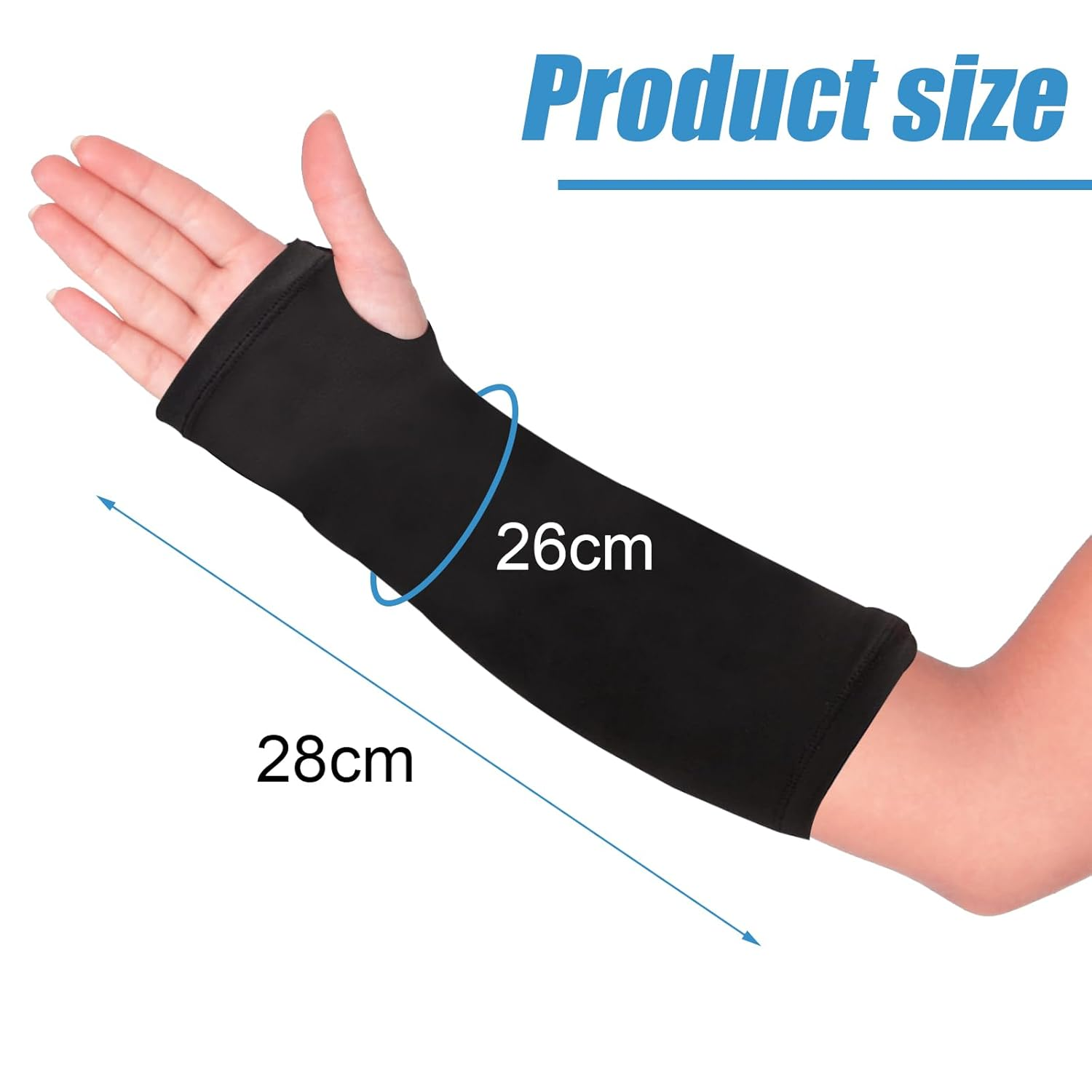4 Pack Arm Cast Cover Elastic Short Cast Covers Protector Arm Sling Sleeve Cast Decorations for Arm Bath Shower Cast Wound Covers Removable Washable Cover 11 Inch Length X 9-11 Inch Circumference image number 3
