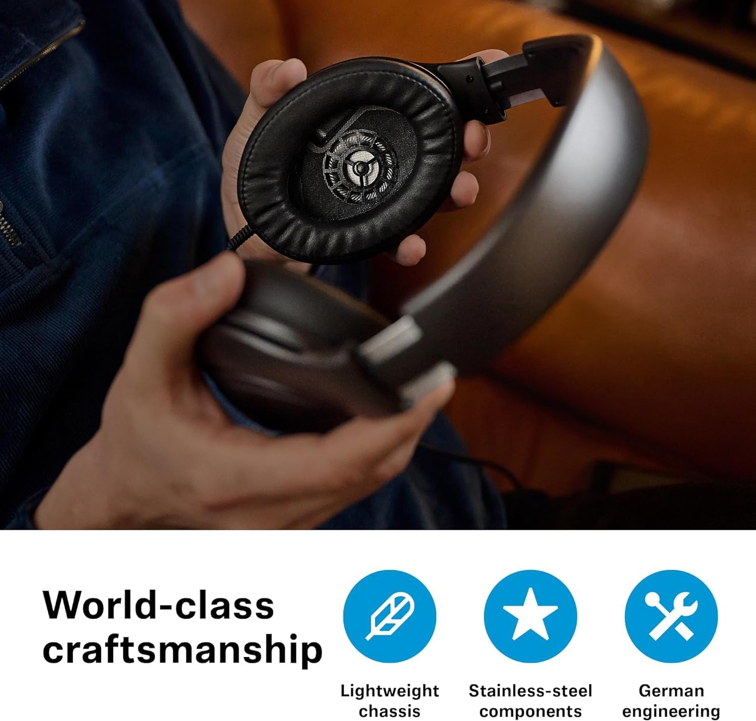 Sennheiser HD 620S Closed-Back Headphones - Premium Audiophile Stereo Sound with Speaker-Like Spatial Imaging and Optimized Surround for Immersive Listening - Wired, Black image number 3