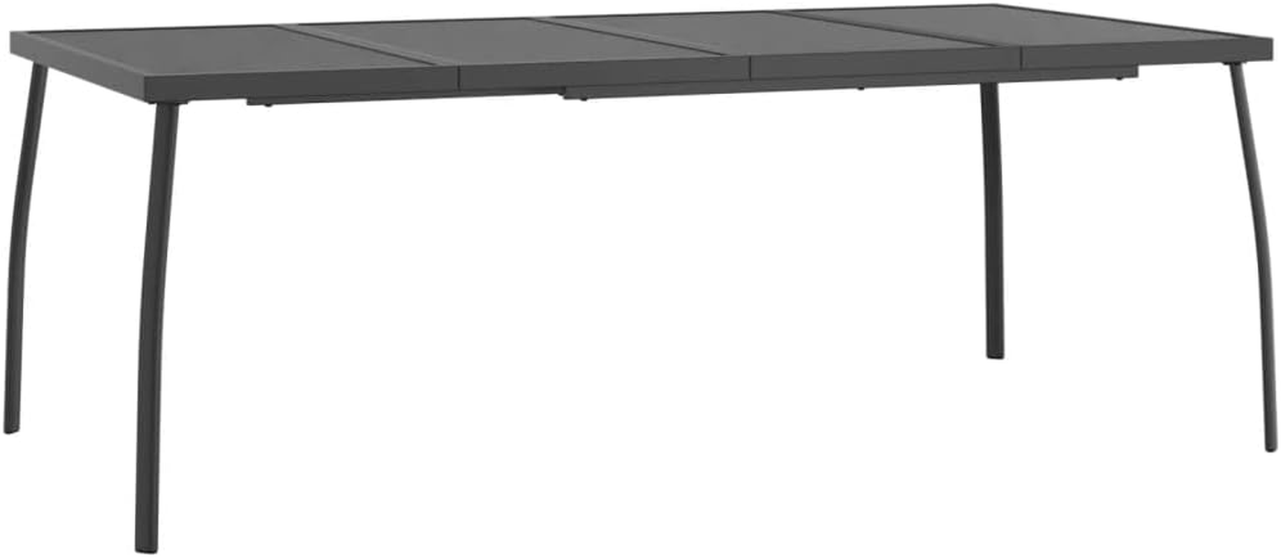'Vidaxl Anthracite Garden Table with Steel Mesh Design - Outdoor Dining Table with Stable Steel Frame image number 3