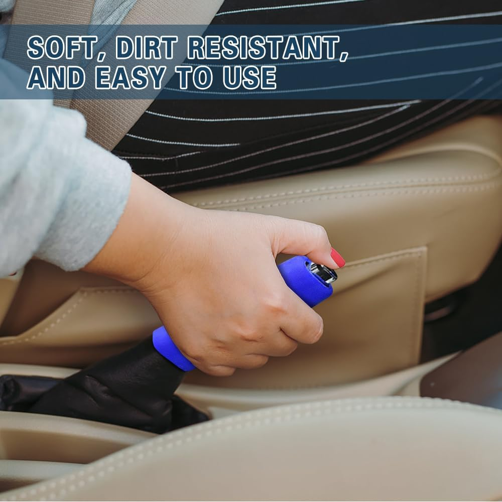 Car Handbrake Cover Gear Shift Knob Cover, Auto Comfortable Grip Handbrake Cover, Silicone Handbrake Cover for Most Vehicle Handbrake