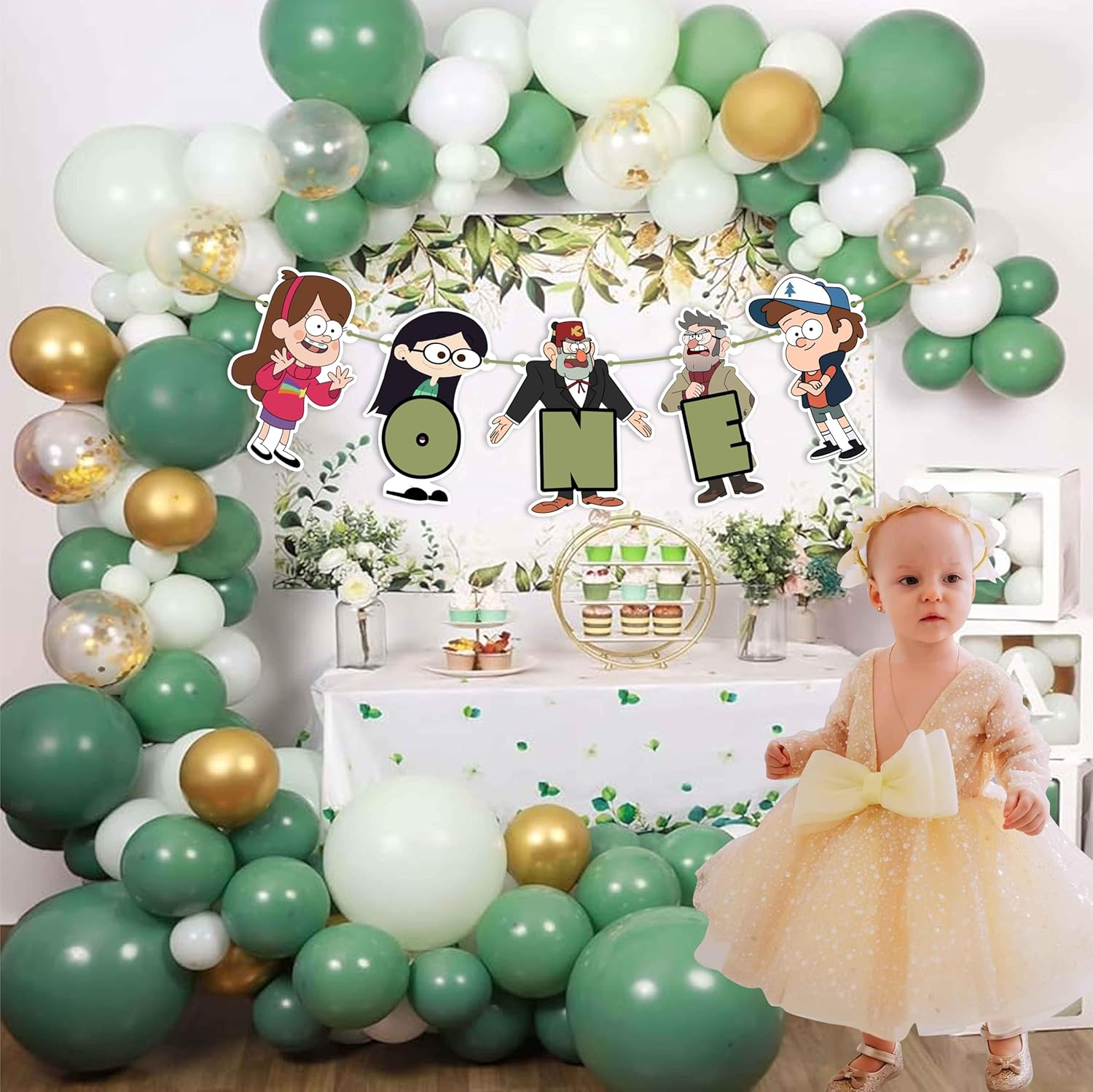 Gravity Faall One Birthday Banner - Colorful Party Decoration - High-Quality Material - Easy to Hang - Perfect for Celebrations image number 4