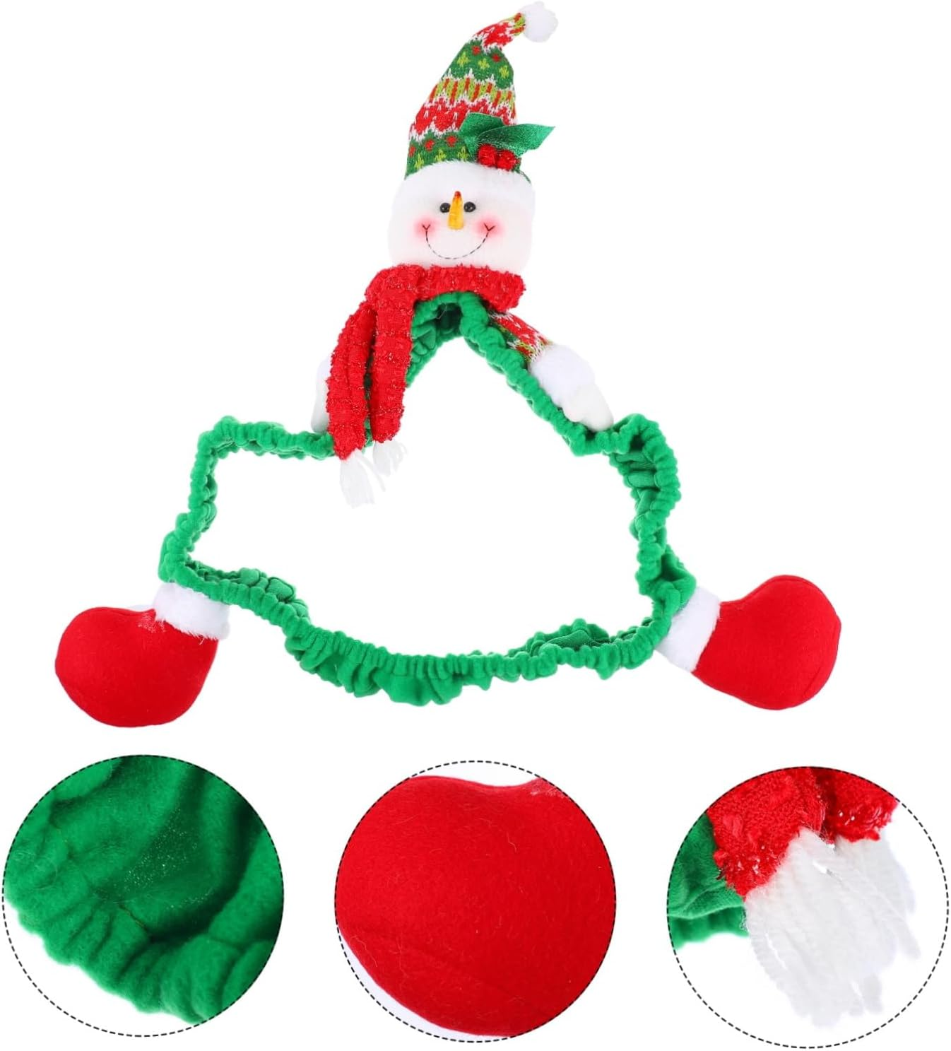 Amosfun 2Pcs Cartoon Christmas Computer Monitor Cover Three Dimensional Case for Monitor Cover for Xmas Display Decoration image number 4