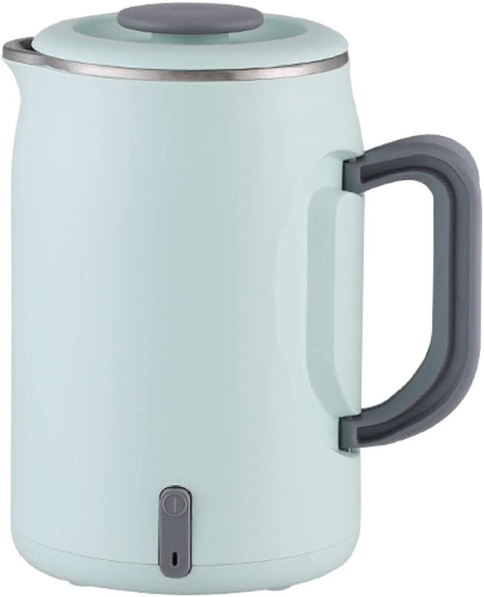 Enliansgo Travel Electric Kettle Portable Mini Kettle, Small Hot Water Boiler, 304 Stainless Steel, Fast Boiling Water with Auto Shut-Off and Boil Dry Protection, 400W (Green, 600ML)