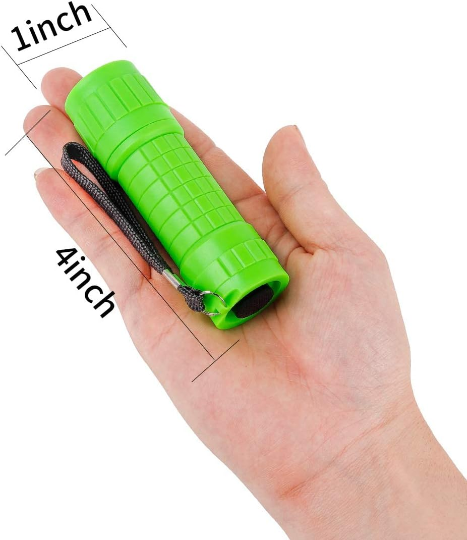 Whaply Small Mini Flashlights Pack of 6,Assorted Colors,New Type Cob Light,With 18 AAA Battery (6 Pack) image number 6