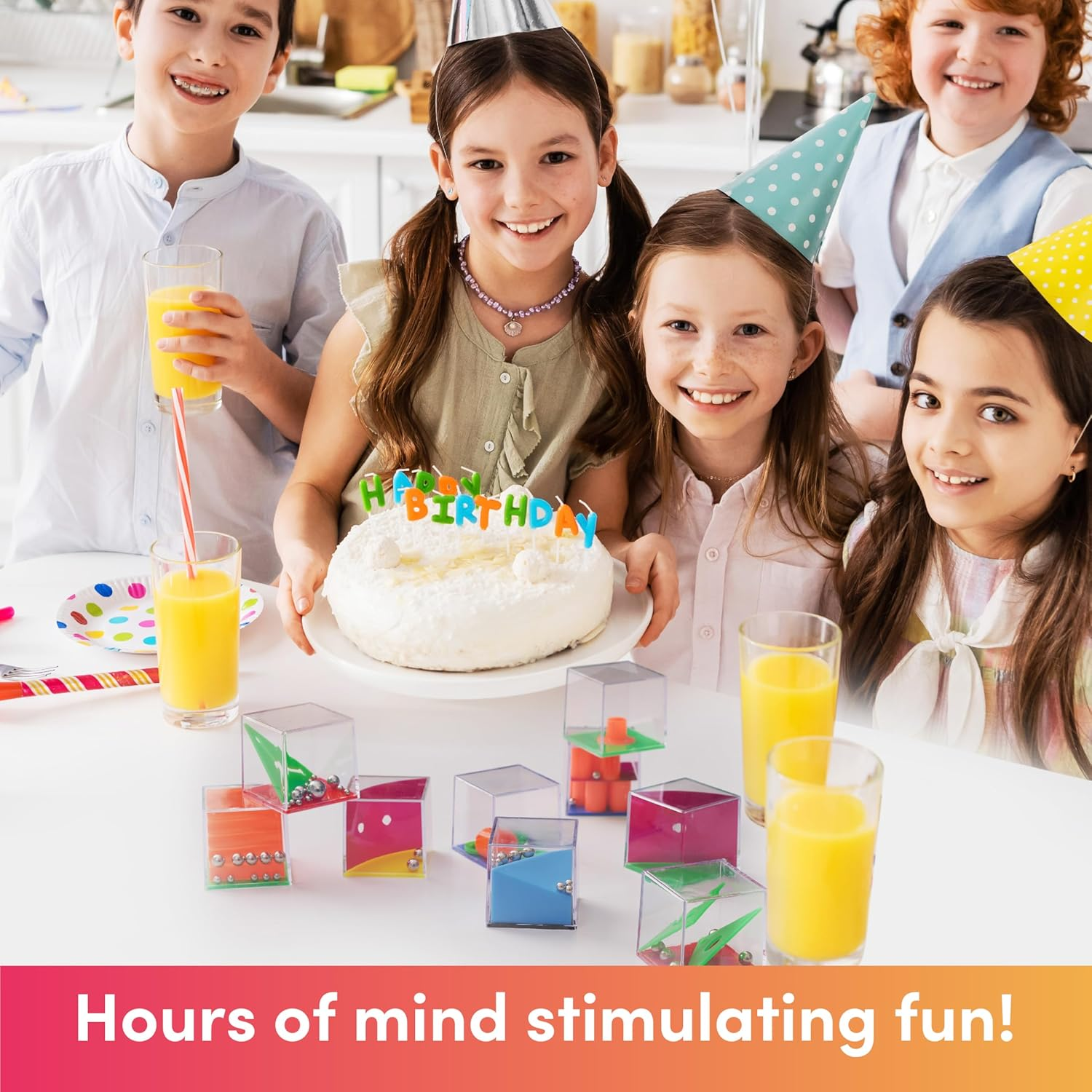 Mini Puzzle Box - Brain Teaser Set of 28 - Assorted Levels of Games - Perfect Party Bags Fillers, Pinata, Giveaways & Favours - Anxiety & Stress Relief Toys for Adults & Children