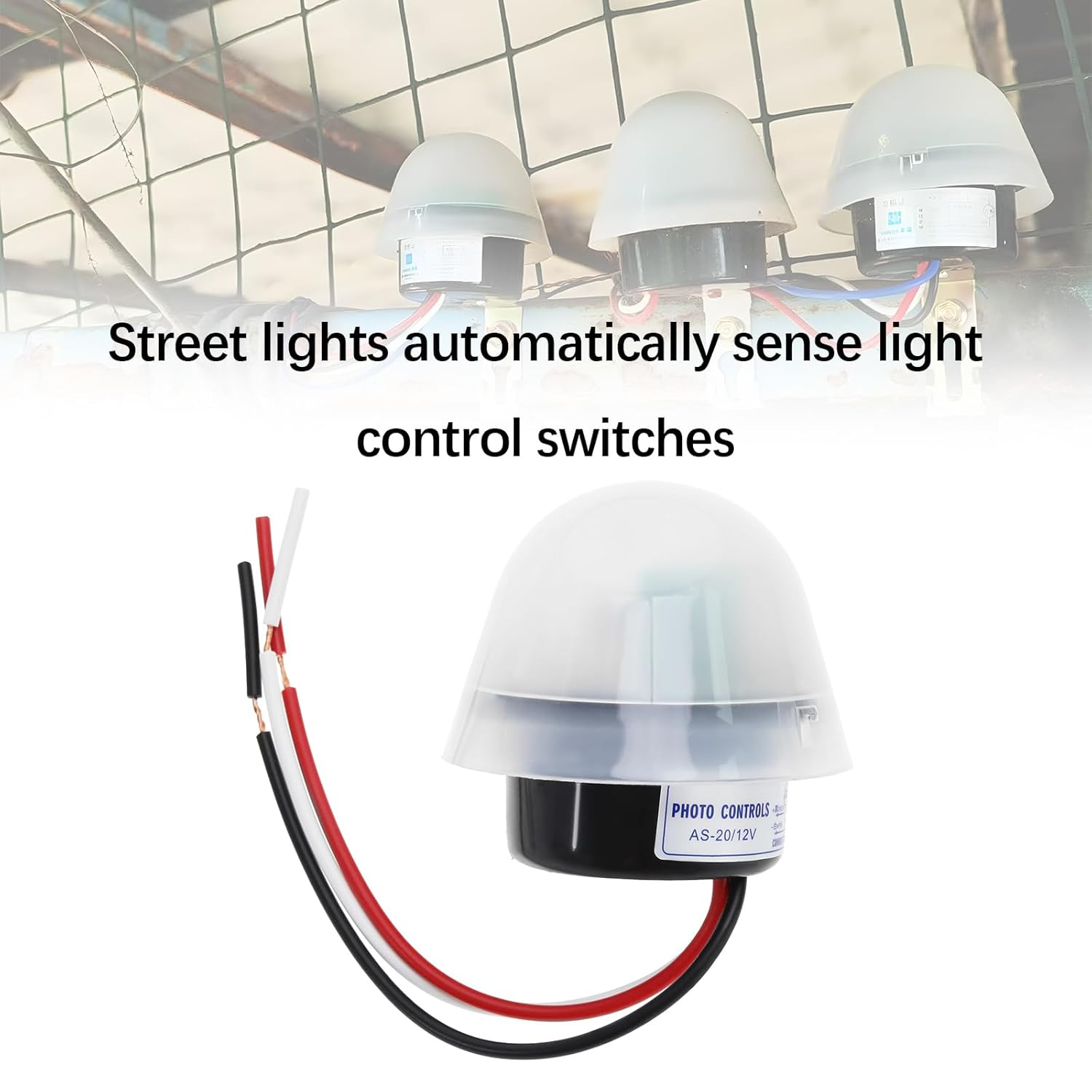 LT Easiyl DC12V 10A Light Control Switch Twilight Switch Street Light Automatic Sensor Switch Outdoor Lighting Auto On/Off Light Switch for Outdoor Use