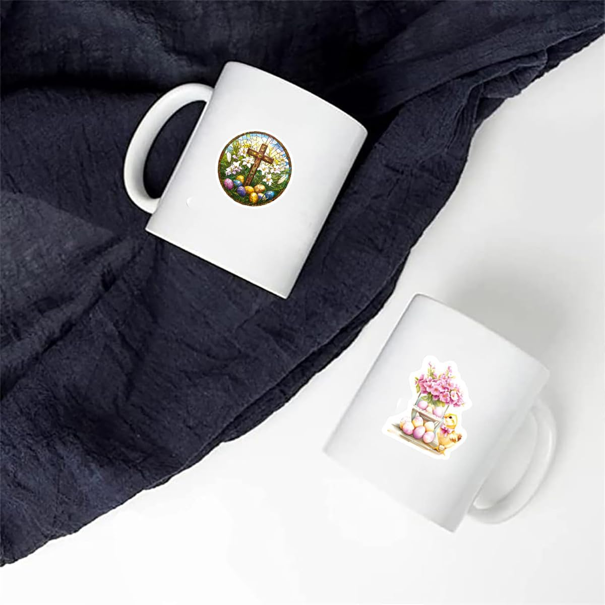 100Pcs Easter Stickers Pack - Bunny Rabbit Designs for Kids, Waterproof Scrapbook Stickers for Water Bottles, Journals, and DIY Crafts image number 5