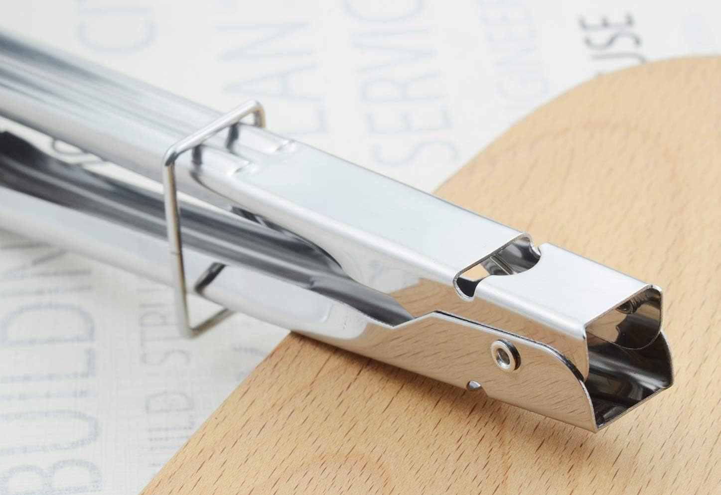 Stainless Steel Serving Tongs Metal Cooking Tongs with Scalloped Gripping Edge Kitchen Tongs (9-Inch 3 Pieces) image number 3