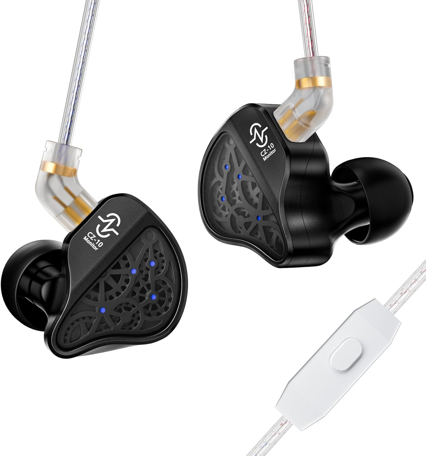 KINBOOFI CCZ CZ10 Iems with Microphone, 4BA + 1DD In-Ear Monitor, Hifi Earphones with 10Mm Dual Magnetic PET Driver, Gaming Headphones with Detachable 2 Pin Cable