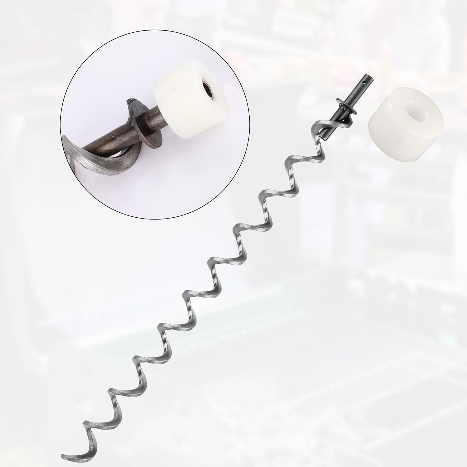 23 Inch Igniter Auger Shaft Screw, Auger Replacement with Bushing Auger Motor Push Rod/Shaft BBQ Grill Part Accessories for Pit Boss Series image number 1