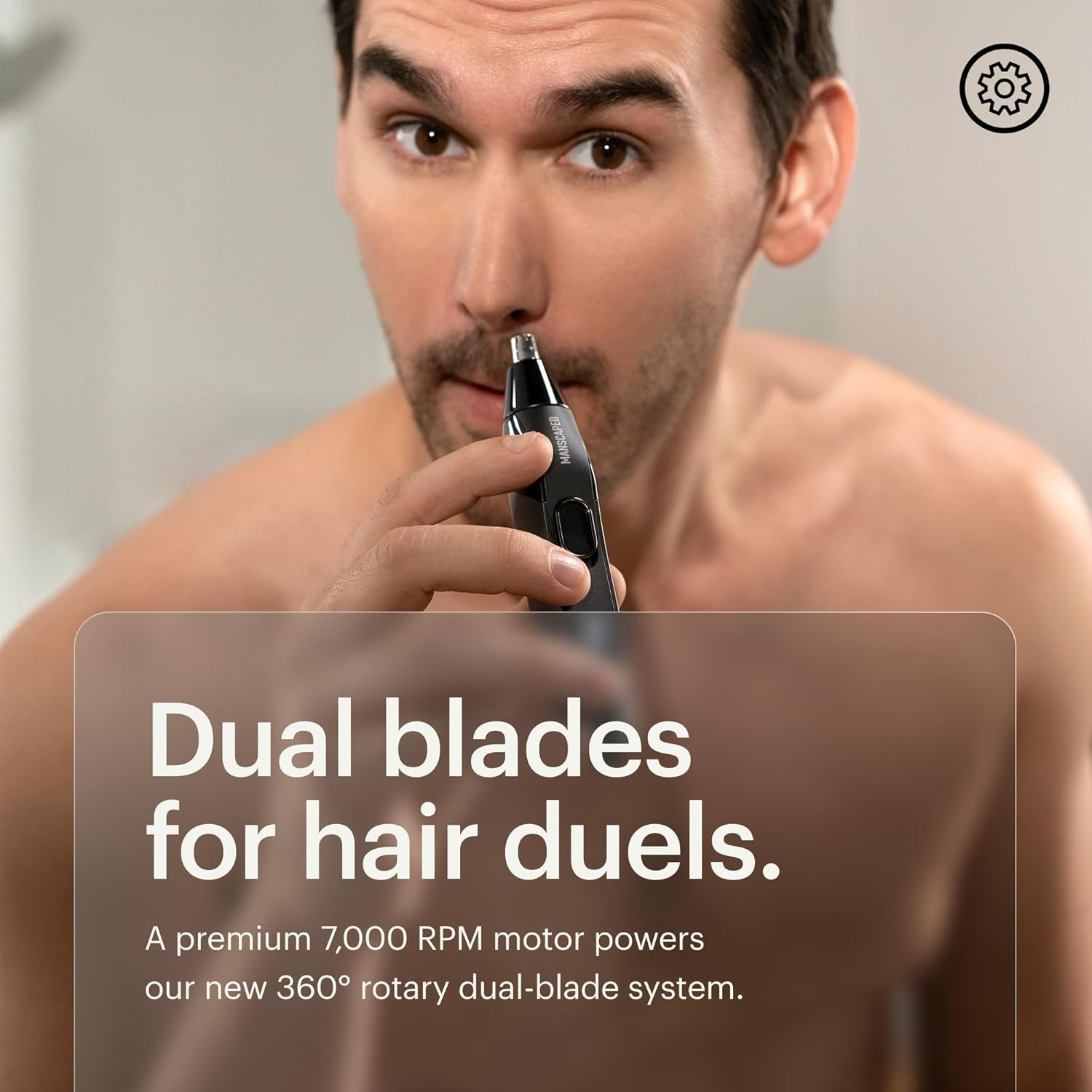 MANSCAPED&reg; Weed Whacker&reg; 2.0 Electric Nose & Ear Hair Trimmer &ndash; 7,000 RPM Precision Tool with Rechargeable Battery, Wet/Dry, Easy to Clean, Improved Stainless Steel Replaceable Blade