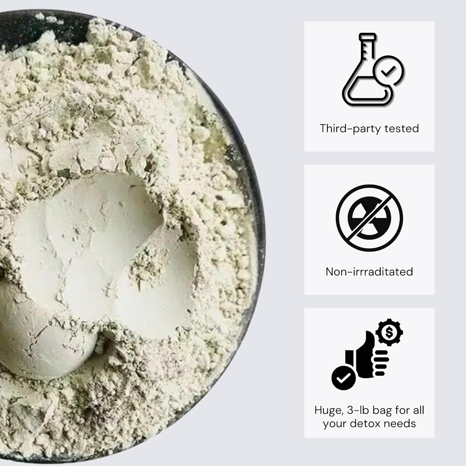 Schizandu Organics Bentonite Indian Aztec Healing Clay, Vegan 100% Pure | 3 Lbs |Supports Beauty Masks, Hair Masks, Acne Treatment, Natural Soap, Cleanser image number 1