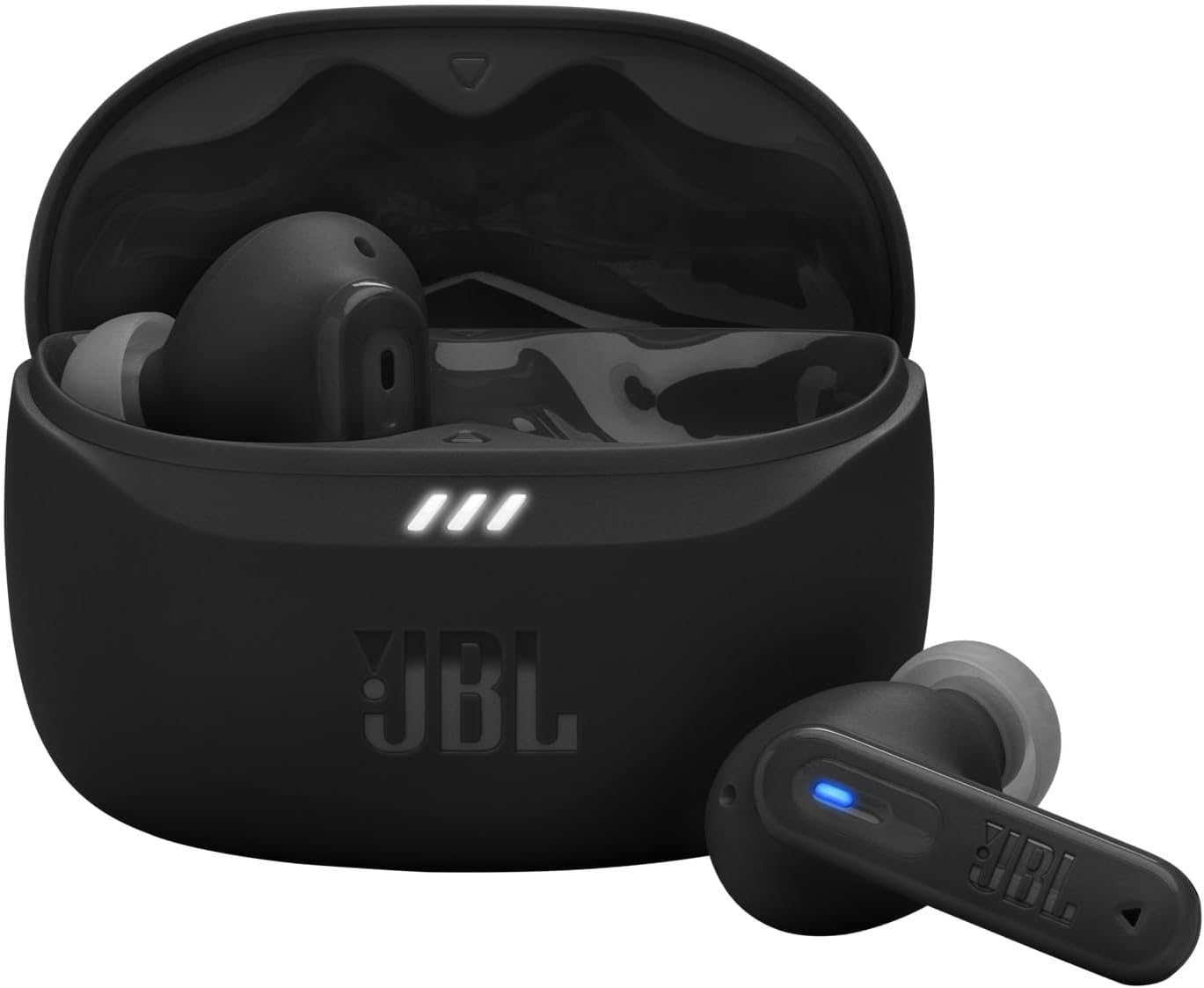 JBL Tune Buds 2, JBL Pure Bass Sound with Spatial Sound, Adaptive Noise Cancelling with Smart Ambient, 6 Mics for Perfect Calls and Customized Call Experience, Personi-Fi 3.0, Black