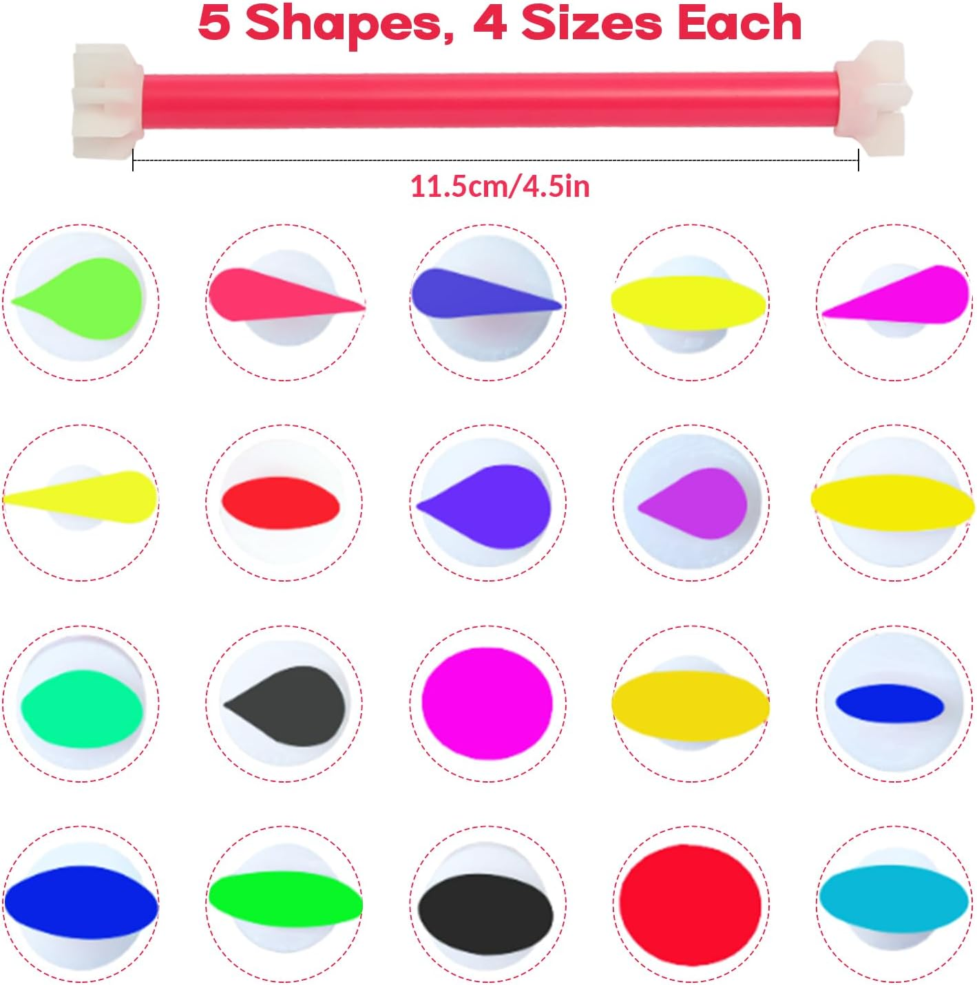 Flower Petal Dotting Tools for Painting Mandalas, 20 Shapes Dotting Pens, Shapes of Various Oval, Teardrop, Petals, Dot Painting Pen for Craft, Embossing Dot Tool for Painting Rocks, 10 Pens image number 6