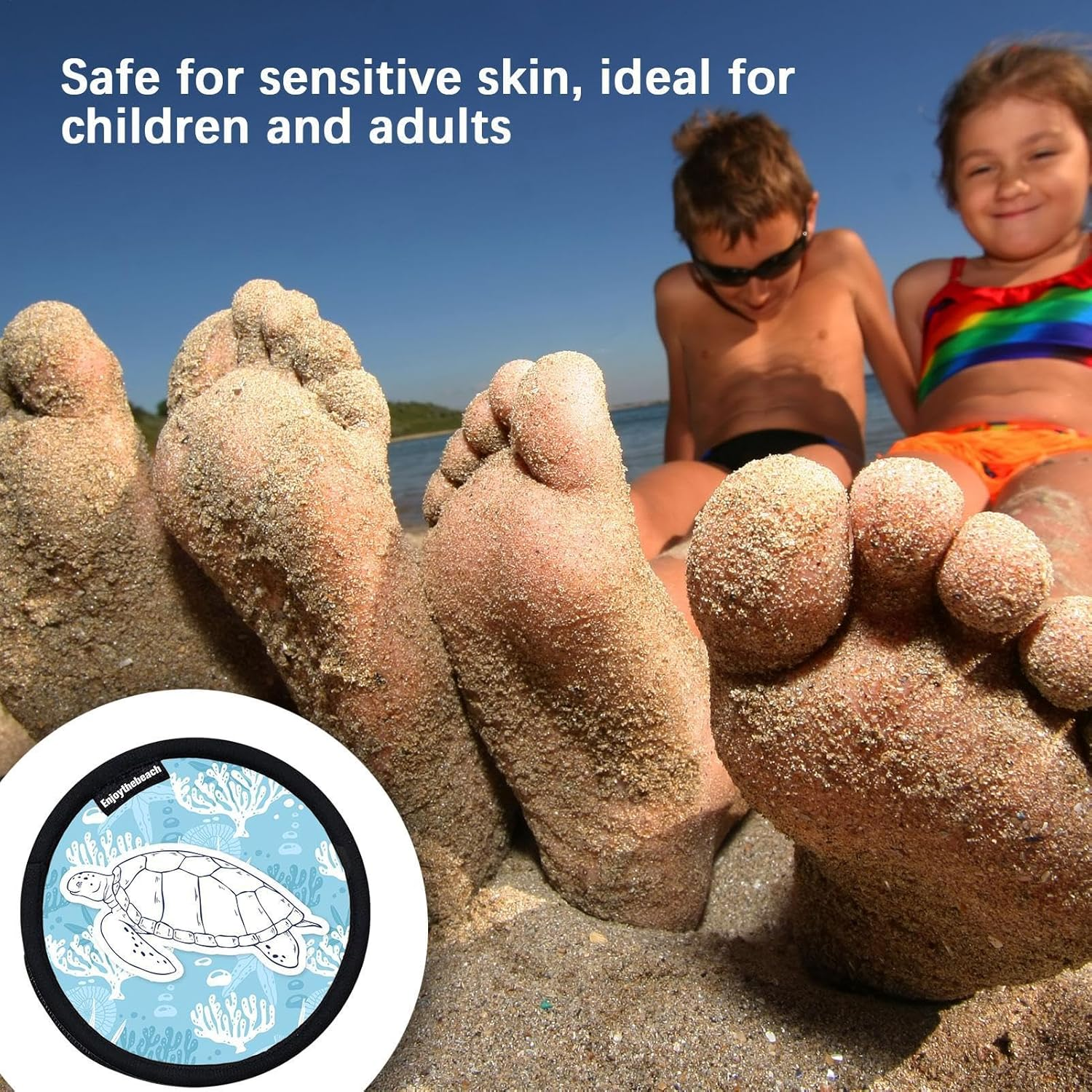 Beach Sand Remover - Portable Sand Eraser,Beach Accessories Must Haves, Multifunctional Cleaning Brush for Hands, Legs, Pet Paws - Starfish image number 2