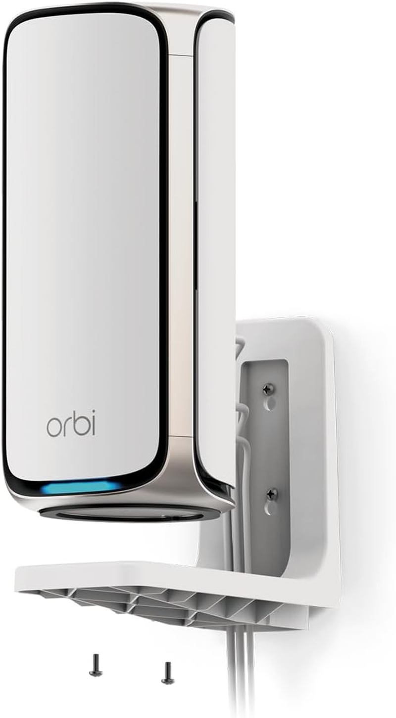 NETGEAR Wifi 7 Wall Mount Kit (RBEWM-10000S) &ndash; Compatible with All Orbi Wifi 7 Mesh Systems and Nighthawk Wifi 7 Routers, White image number 1