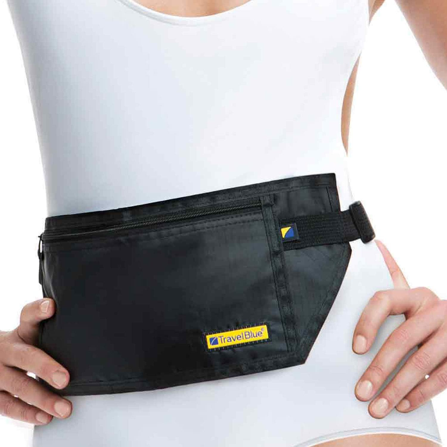 Travel Blue Security Money Belt &ndash; Premium Water-Resistant Waist Pouch for Cash, Passport & Cards (Black) - Beige image number 2