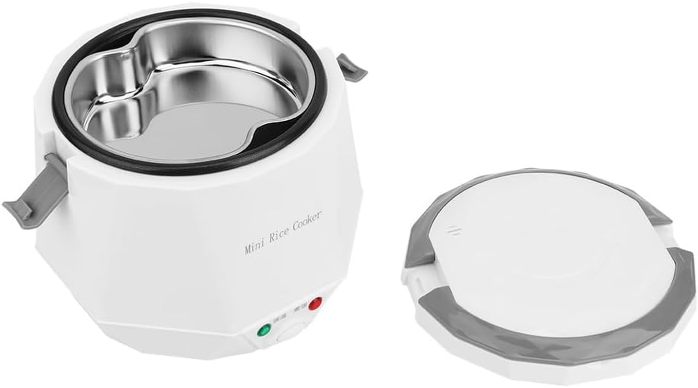 1.6L Mini Rice Cooker, 30 Minutes (2 Cups) Portable Travel Steamer Small, Removable Non-Stick Pot with Double Safety Buckle, Keep Warm, Suitable for 1-2 People - for 12V Car Use image number 6