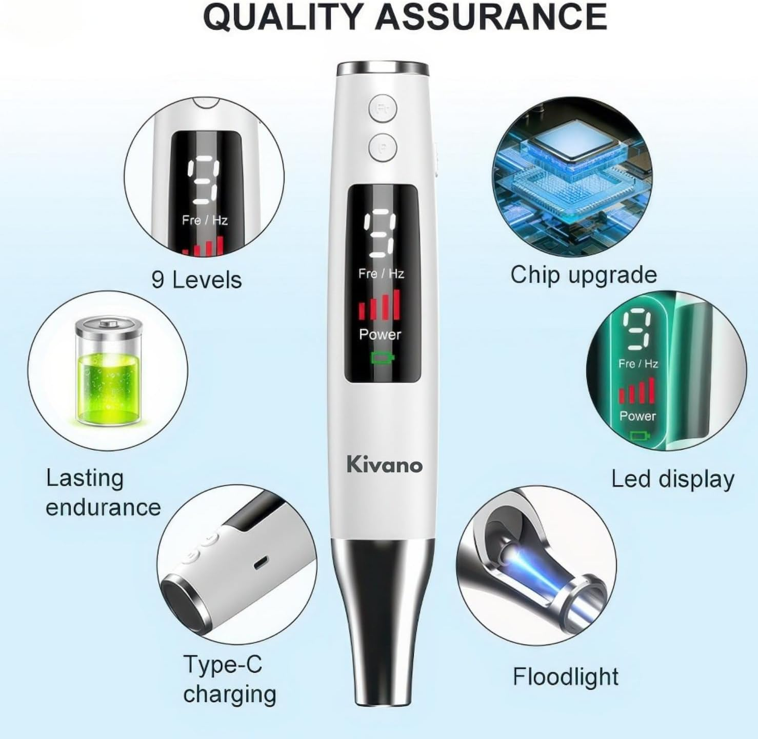 Skin Tag Remover and Wart Remover with Red Light &ndash; Skin Tag Removal Device for Face and Body, 9 Adjustable Strength Levels, Rechargeable Professional Beauty Tool for Safe & Effective Home Use image number 2