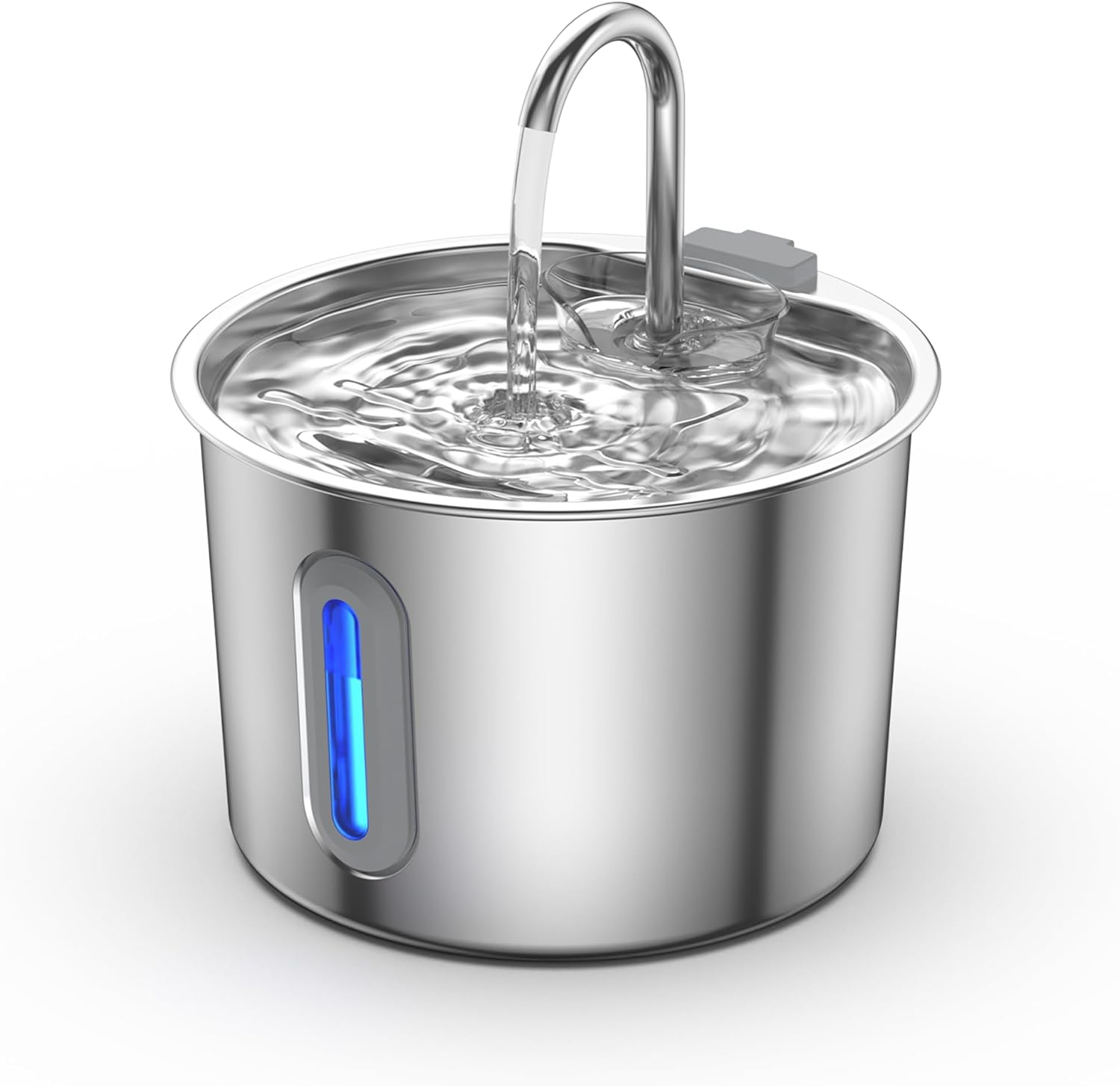 Cat Water Fountain Stainless Steel, 74Oz/2.2L, Cat Fountain Inside, Automatic Dog Watering Dispenser Bowl, Pet Feeding & Watering Supplies, Water Level Window image number 4