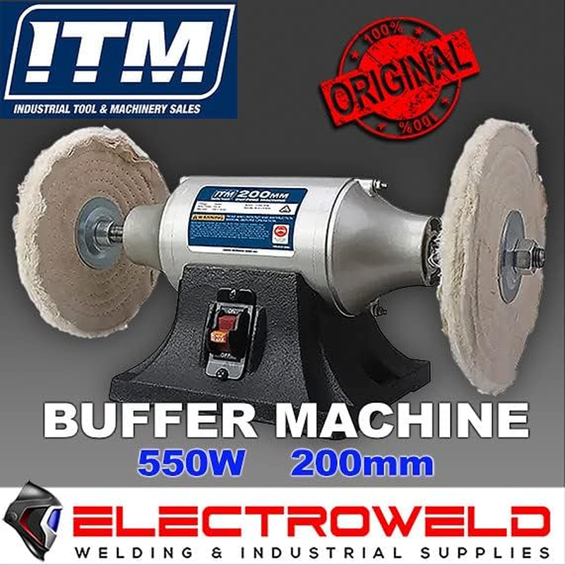 ITM 200Mm 8" Buffer Polishing Machine 240V, Electric Bench Polisher Buffing Tool, TM402-200 image number 1