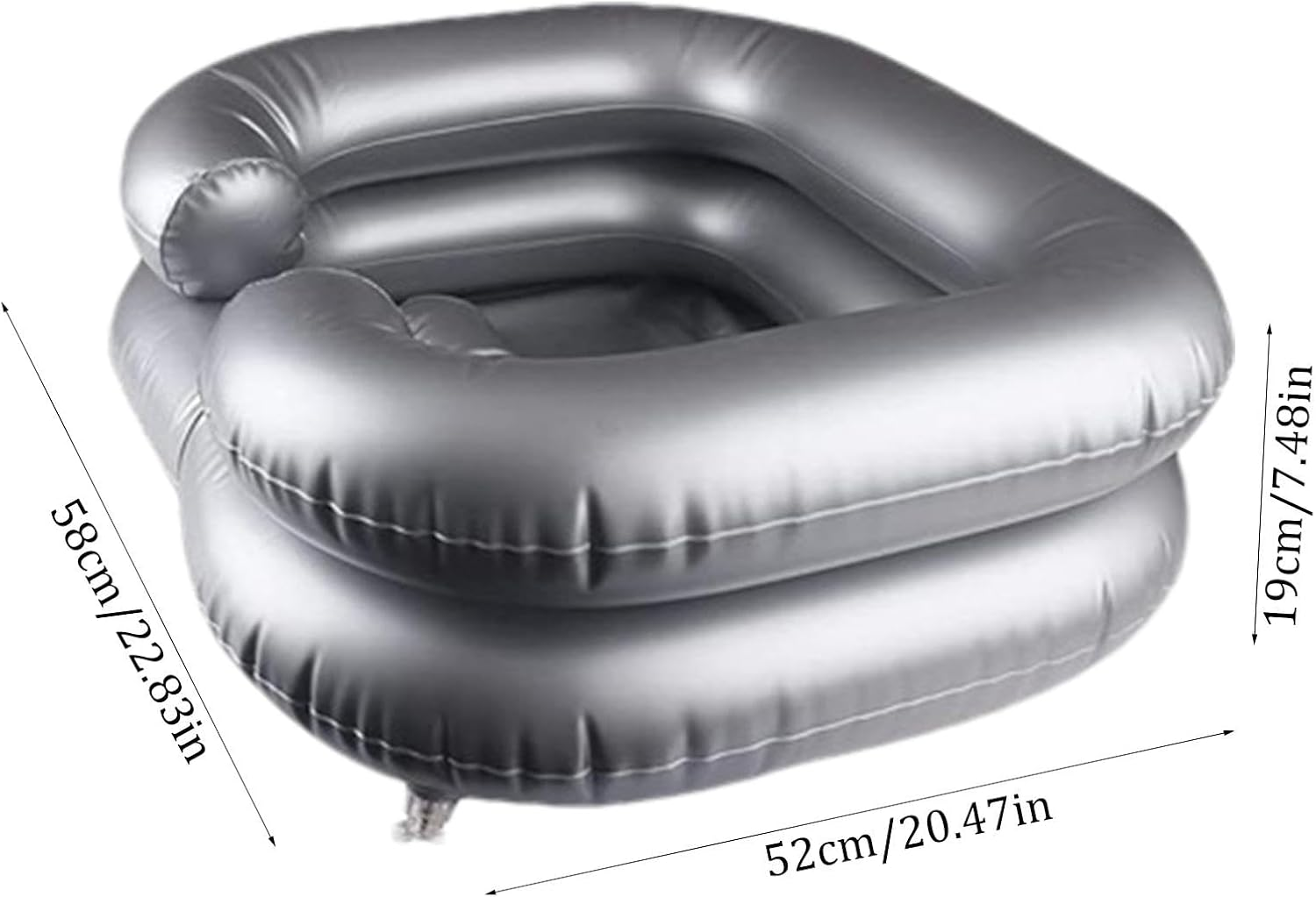 Portable Shampoo Basin, Bedside Shampoo Basins, Mess- Shampoo Basin Includes Drain Pipe, Massage Comb, Hairpins image number 6