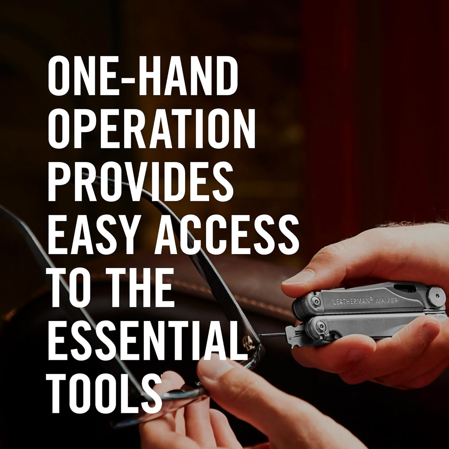 LEATHERMAN, Wave plus Multitool with Premium Replaceable Wire Cutters, Spring-Action Scissors and Nylon Sheath, Black image number 3