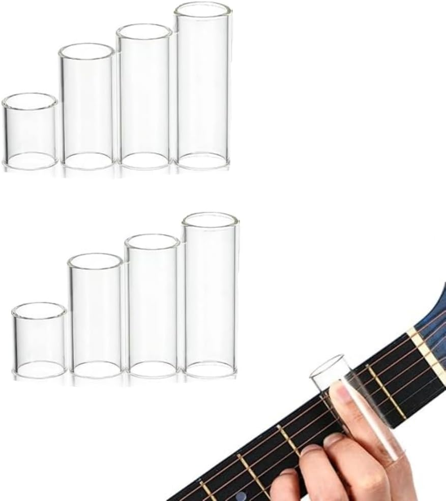 Glass Guitar Slide Set, 8 Pieces, 4 Sizes, for Electric and Acoustic Guitar image number 4