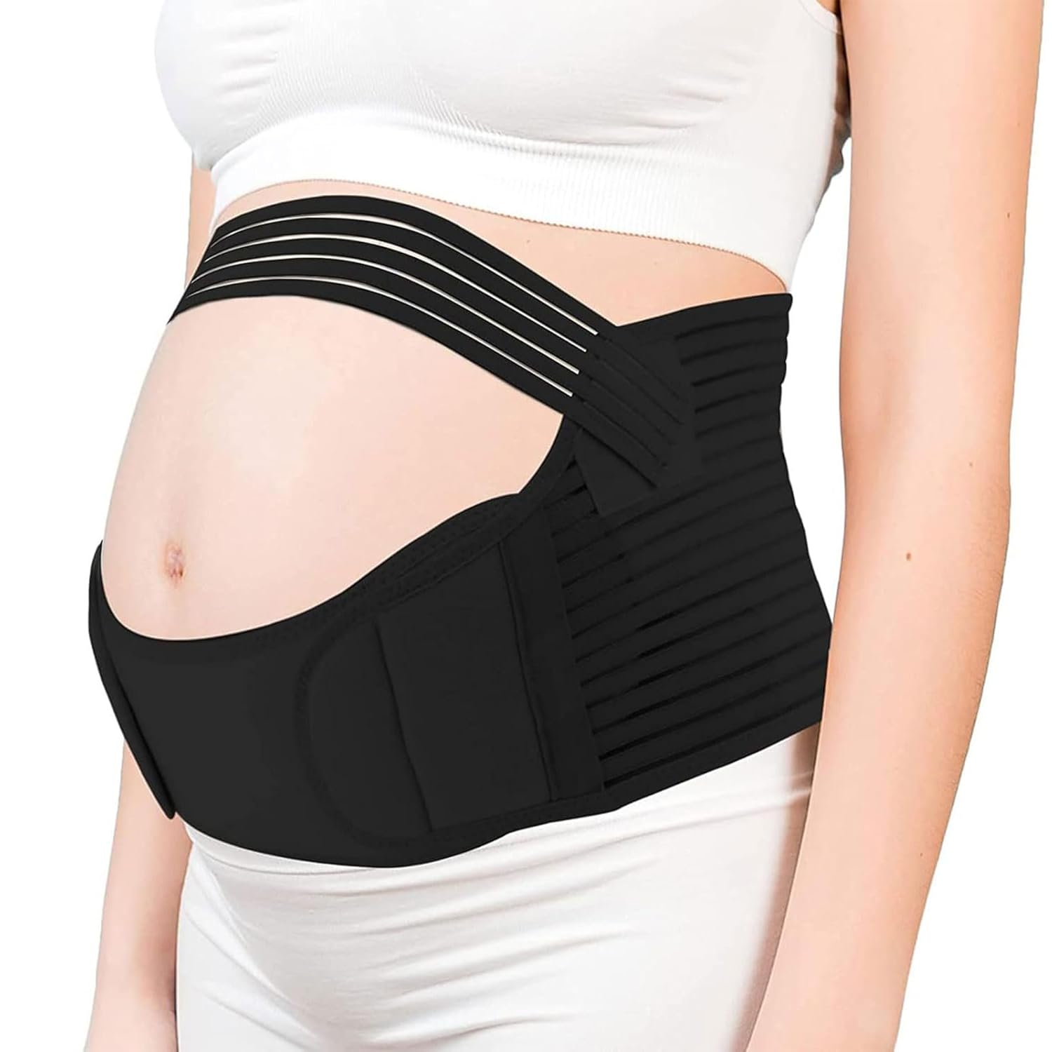CTOUUGRS Pregnancy Belly Support Band, 3 in 1 Maternity Belly Band for Pregnant Women, Pelvic Waist Back Abdomen Pain Relief, Breathable Belly Band Pregnancy Support, Size XL image number 2