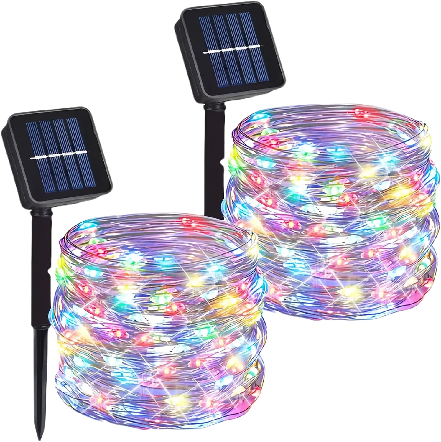4Pack Solar Fairy Lights, Total 40M/131.2FT 400Led Solar String Lights,Cooper Wire String Lights with 8 Modes,Solar Garden Lights Waterproof for Patio Yard Trees Christmas Wedding Party
