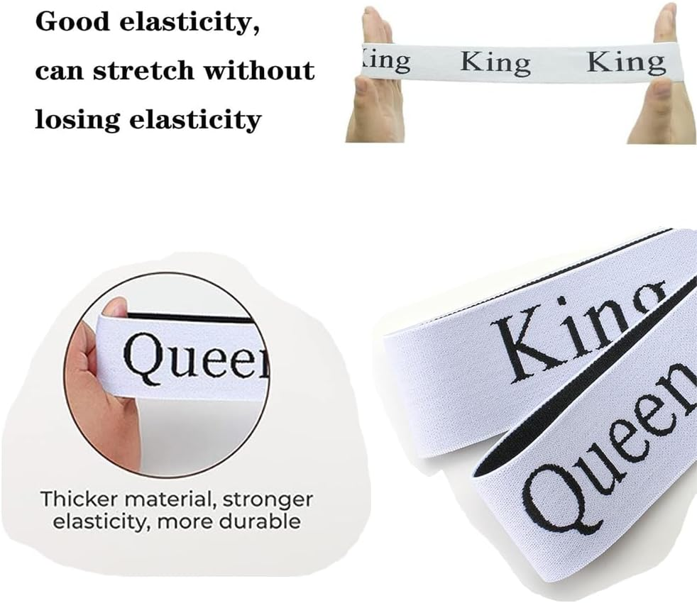 Bluejunior Bed Sheet Organizer Bands,8 Pcs Elastic Closet Organization Sheet Straps Elastic Bed Sheet Storage Sheet Keeper, Storage Labels Bedding Bands (Queen) image number 2