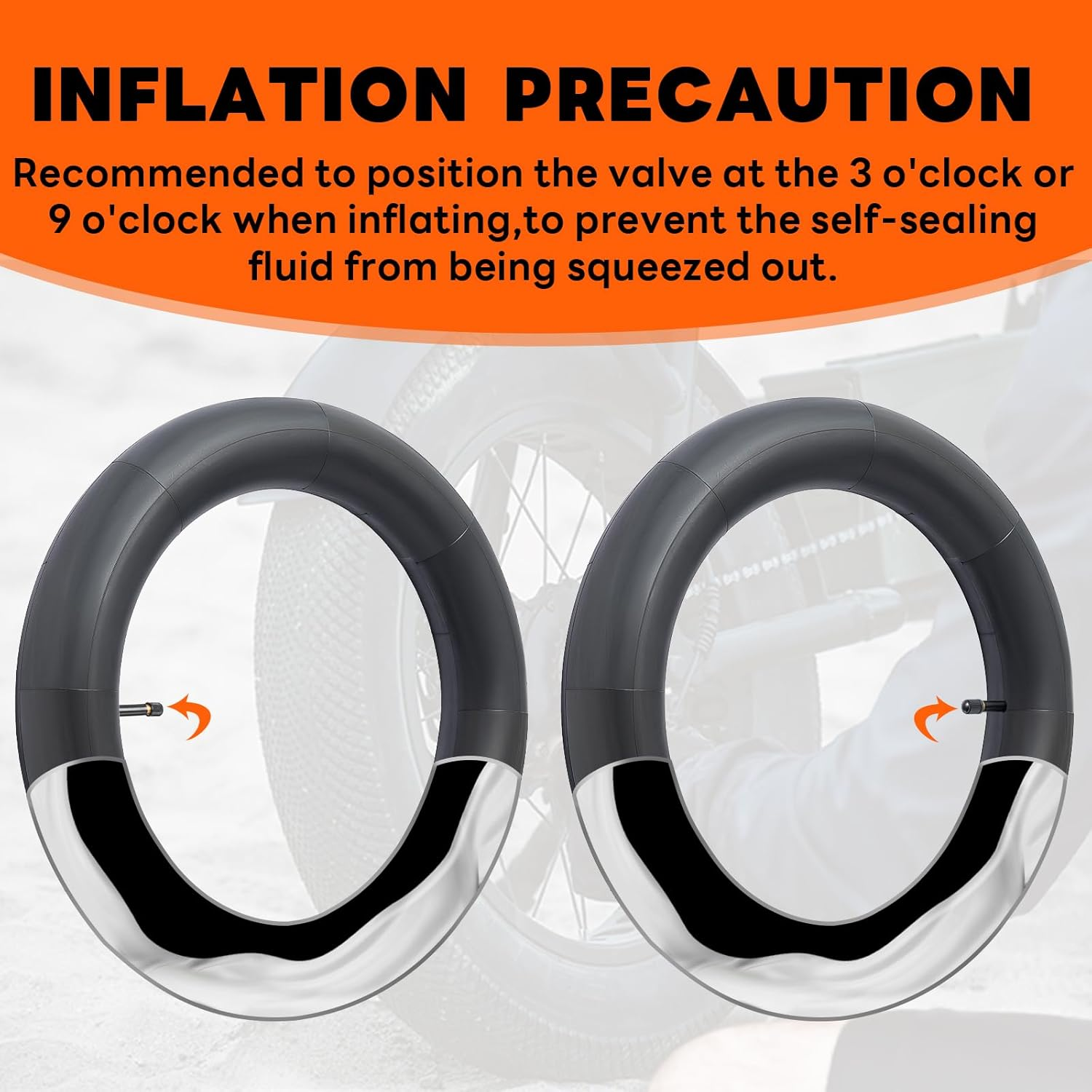 Yunscm 2 Pcs,20 4.0 Tubes,20X4.0/4.5 Self Sealing Tube,Schrader Valve 32Mm,20X4.0/20X4.5 Automatically Repair Inner Tube Replacement for Schrader Valve 20 Inch MTB Bike,Fat Bike