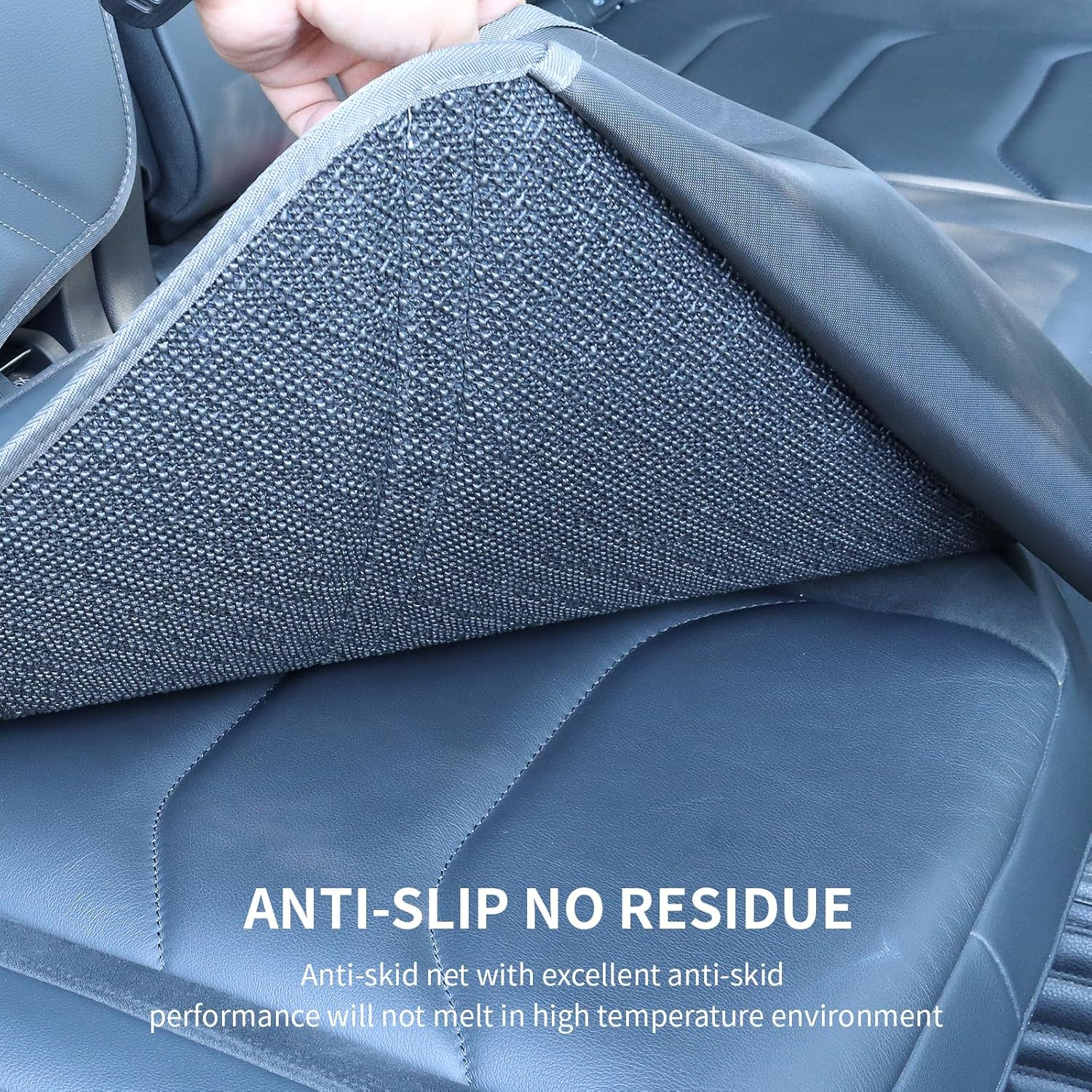 Car Seat Protector Leather Waterproof Child Safety Seat Protector Cover with Thick Pad and 2 Large Pockets Durable Kick Mat for All Auto Seat (Deep Gray) - Deep Gray image number 2