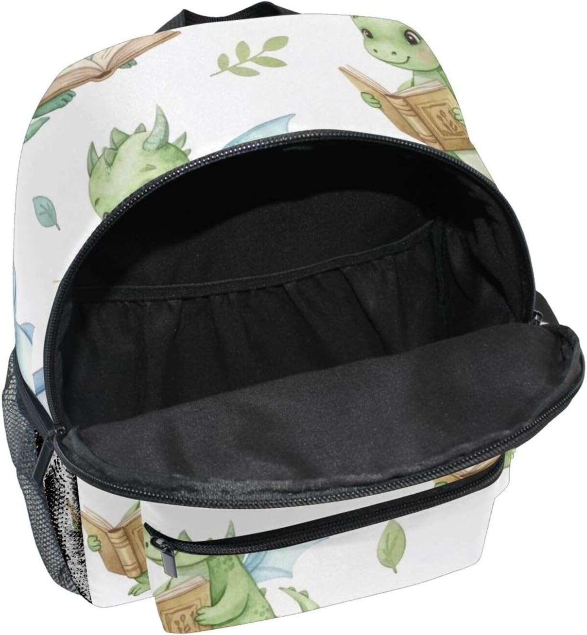 RPLIFE Cute Dragon White Toddler Girl Backpack with Name Tag, 3-8 Years, image number 6