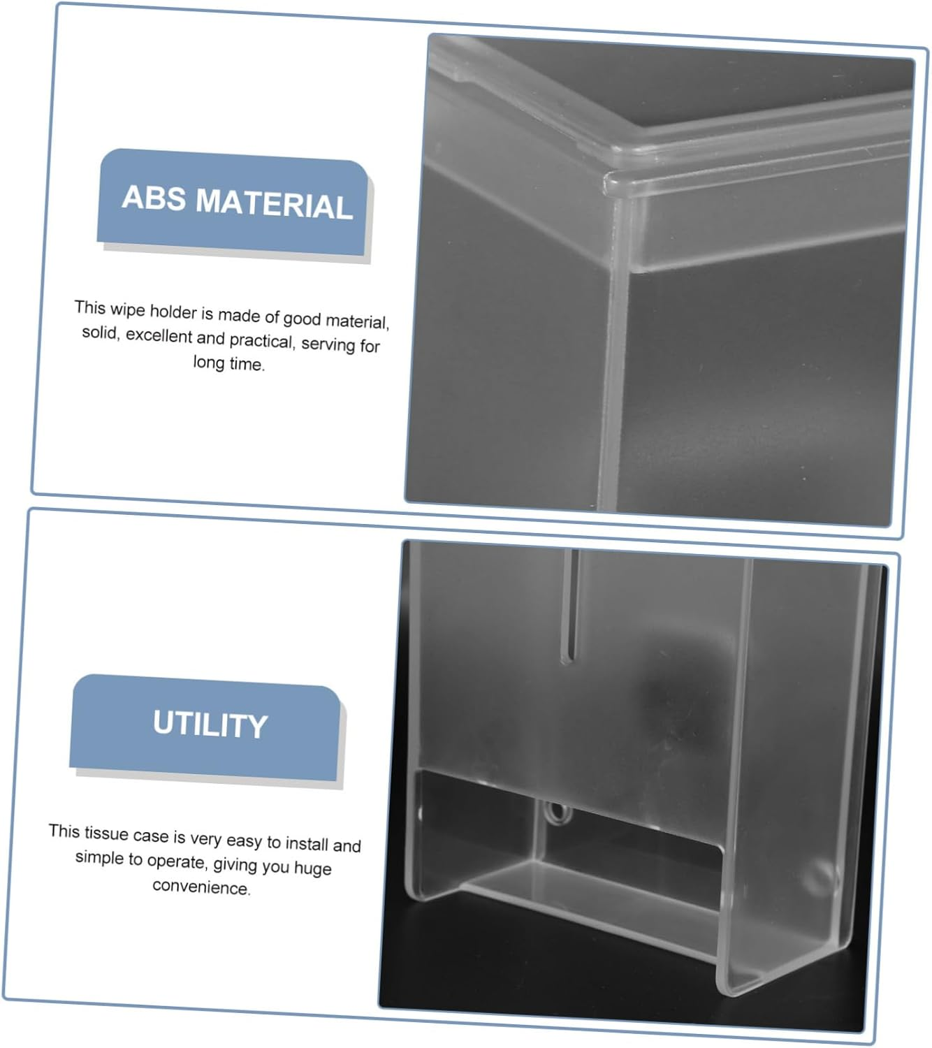 Alipis Wall-Mounted Wipe Holder Dust Cover Punch Dispenser for Bathroom Portable Wipe Storage Box Easy to Install