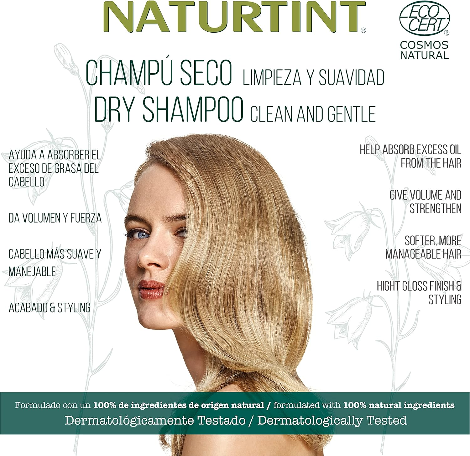 Naturtint Dry Shampoo - Adds Volume & Texture to Hair, Aerosols Free, Silicone Free, Paraben Free, No Artificial Fragrances or Colorants. image number 1